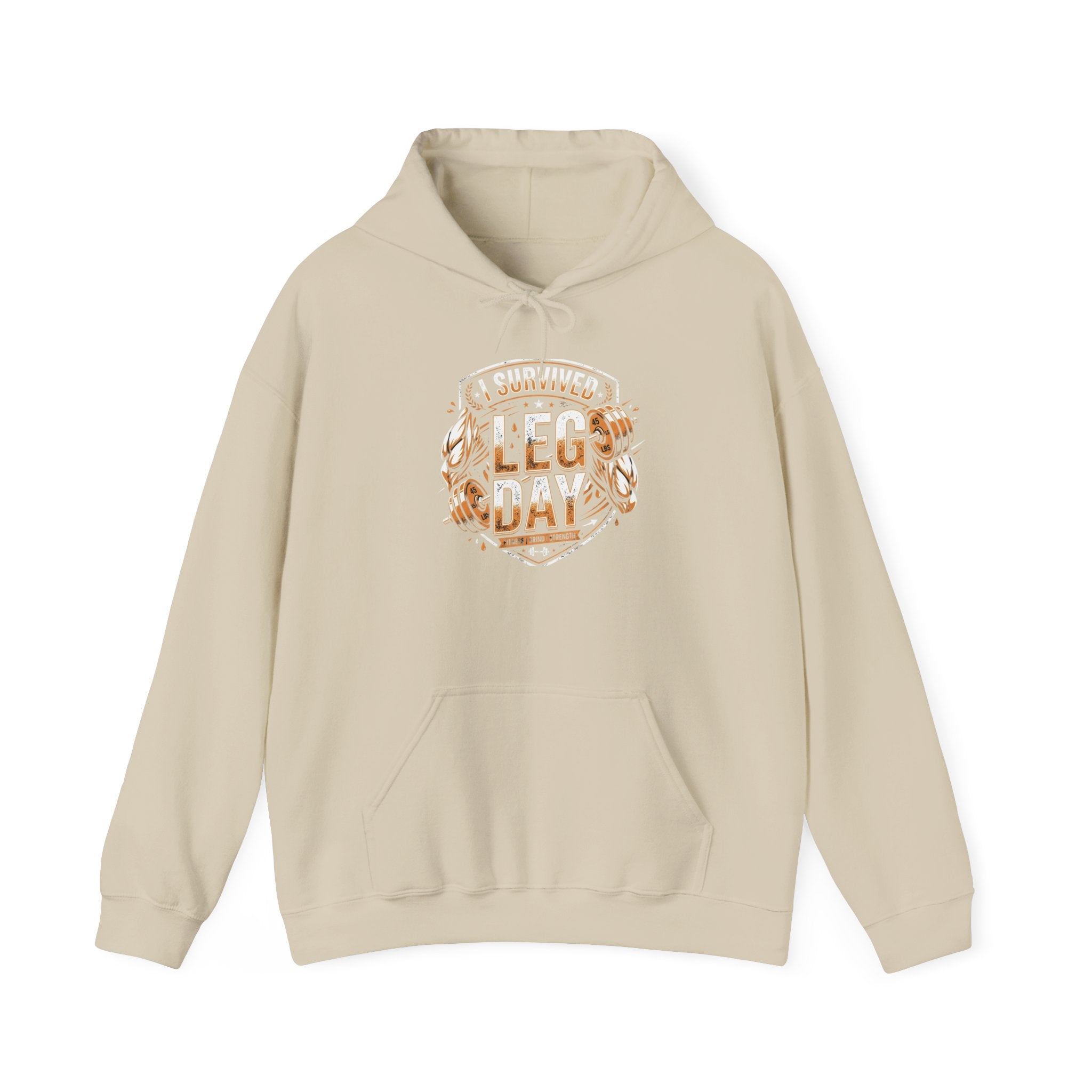 I Survived Leg Day Unisex Heavy Blend™ Hooded Sweatshirt