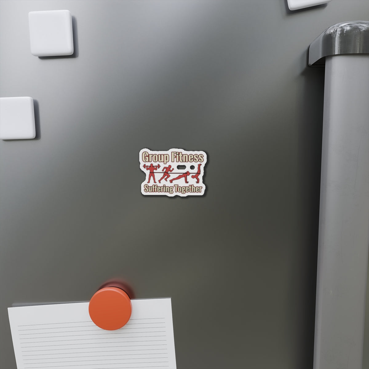 Group Fitness Suffering Together Die-Cut Magnets