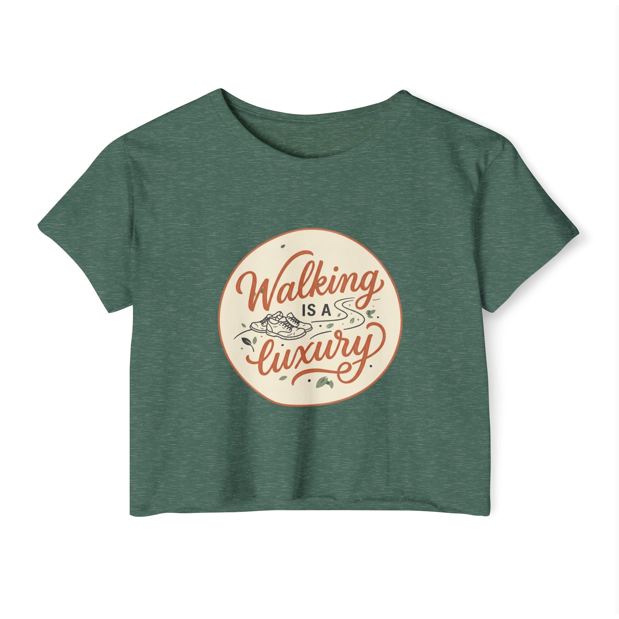 Walking is a Luxury Women's Festival Crop Top