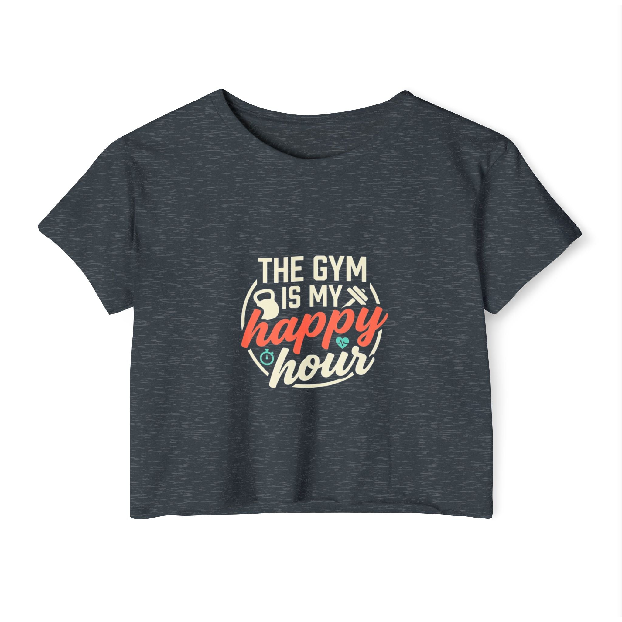 The Gym is My Happy Hour Women's Festival Crop Top