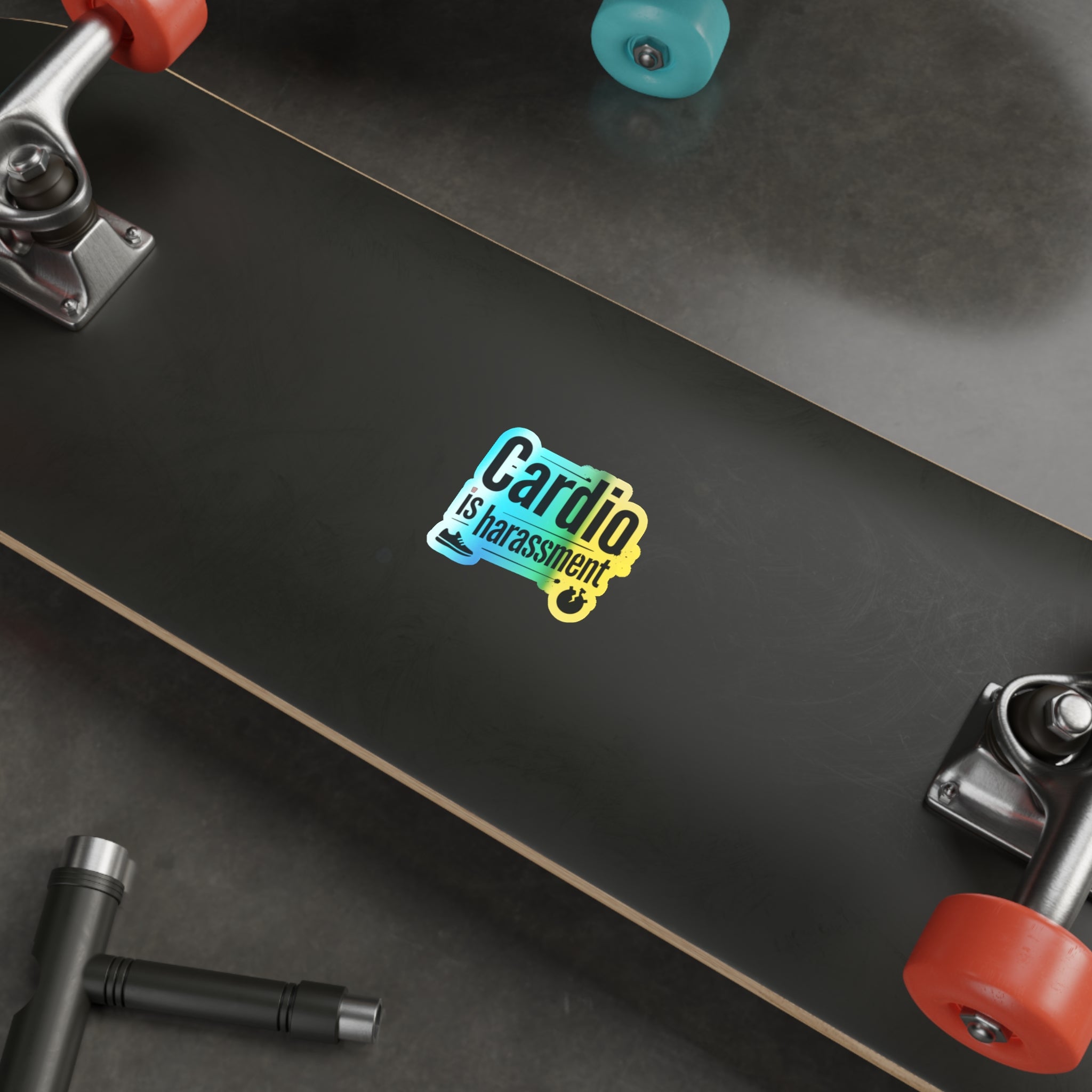 Cardio is Harassment Holographic Die-cut Stickers