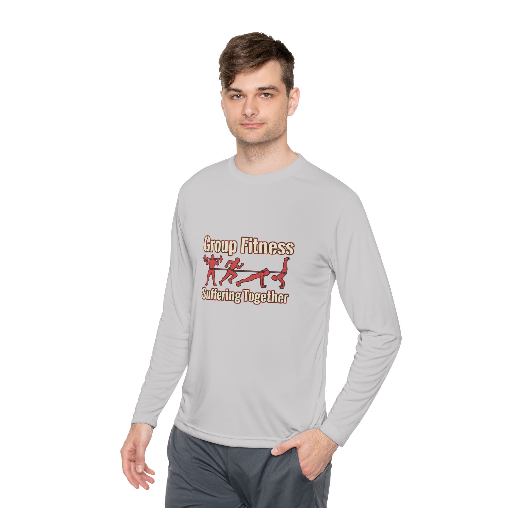 Group Fitness Suffering Together Unisex Lightweight Long Sleeve Tee
