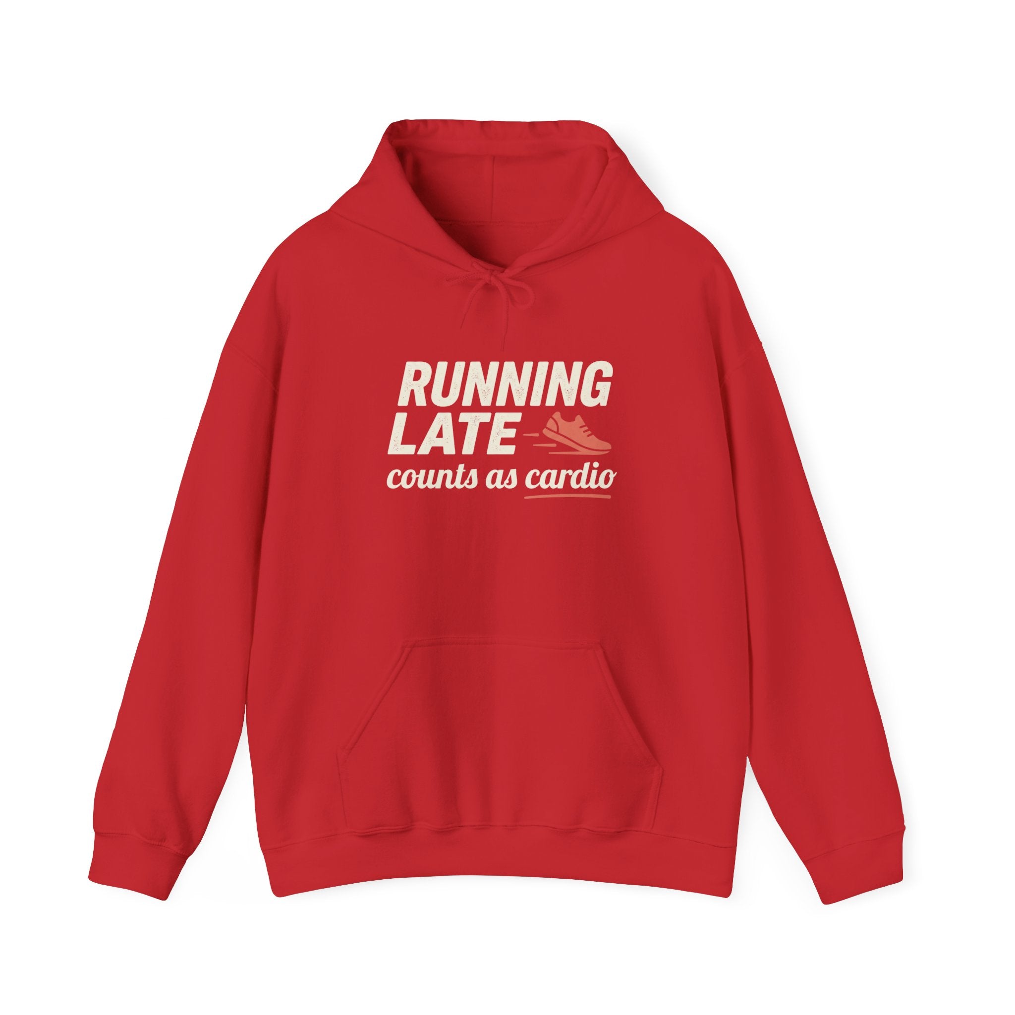 Running Late Counts as Cardio Unisex Heavy Blend™ Hooded Sweatshirt