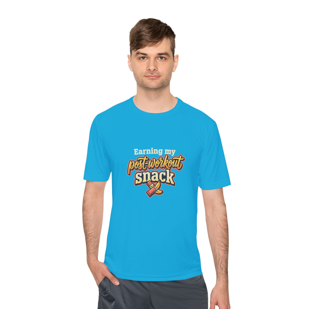 Earning My Post-Workout Snack Unisex Moisture Wicking Tee
