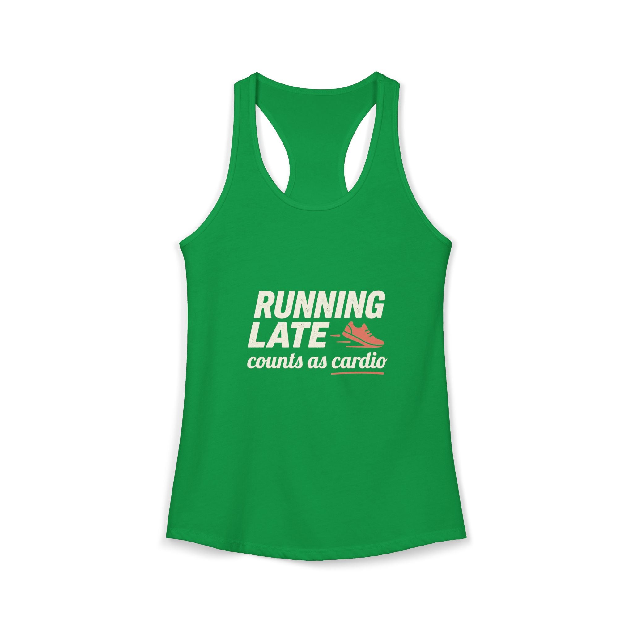 Running Late Counts as Cardio Women's Ideal Racerback Tank
