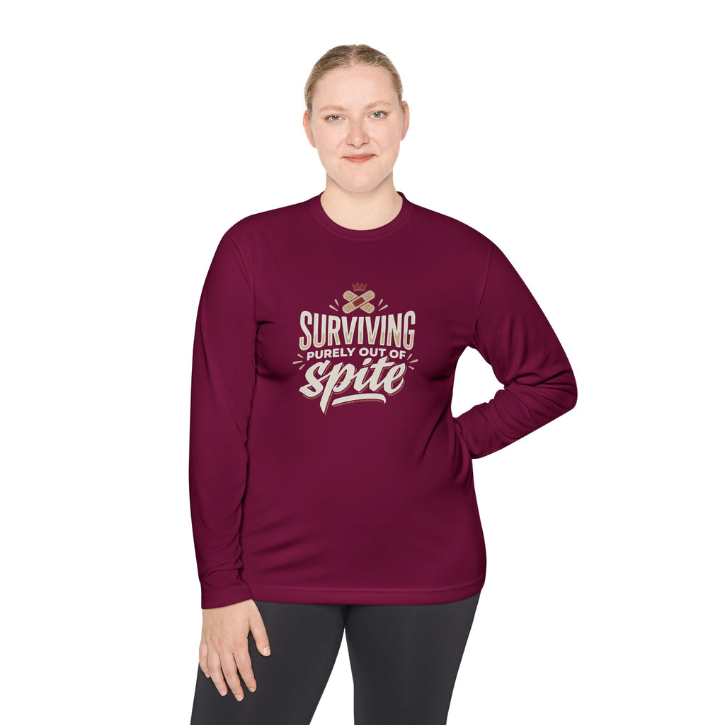 Surviving Purely Out of Spite Unisex Lightweight Long Sleeve Tee