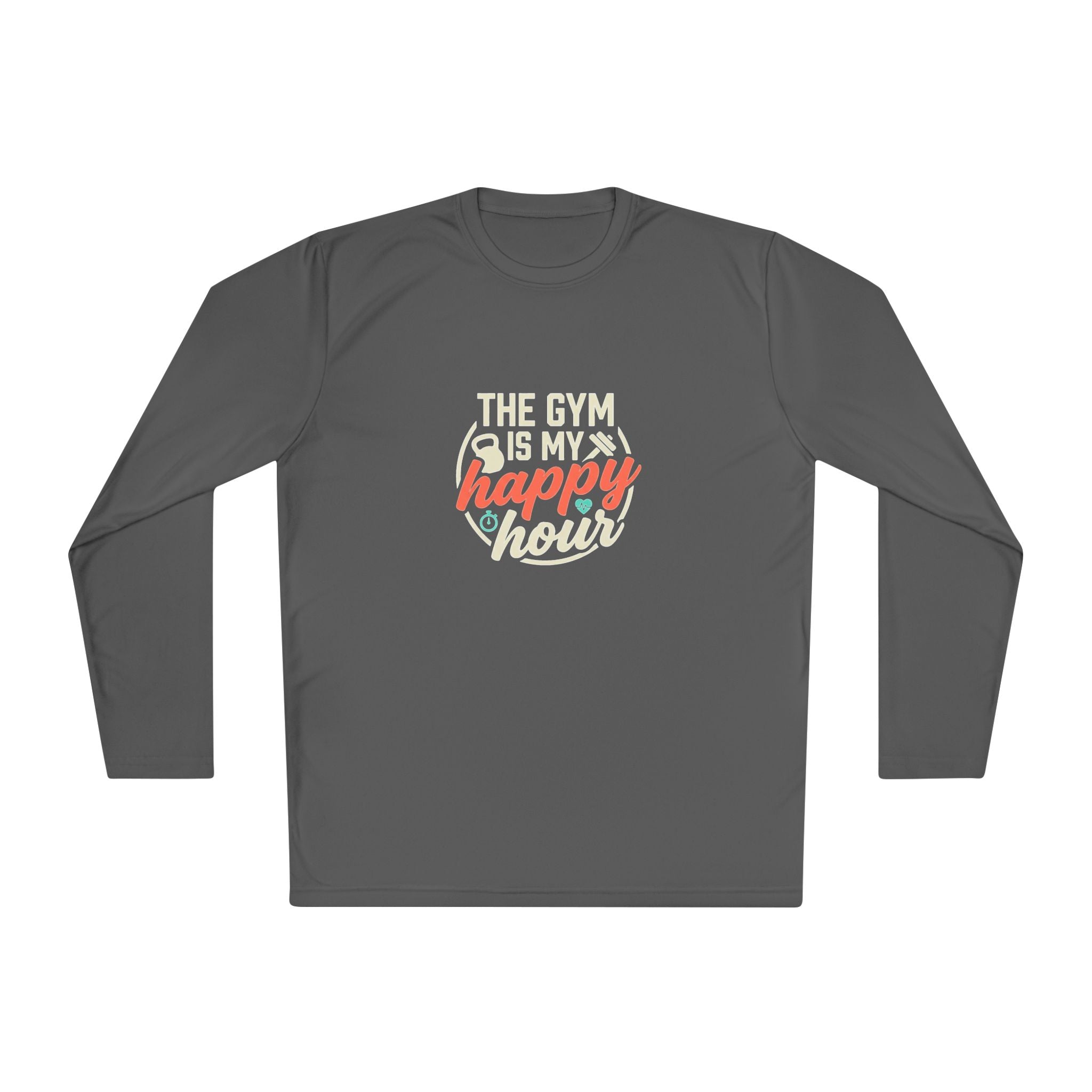 The Gym is My Happy Hour Unisex Lightweight Long Sleeve Tee