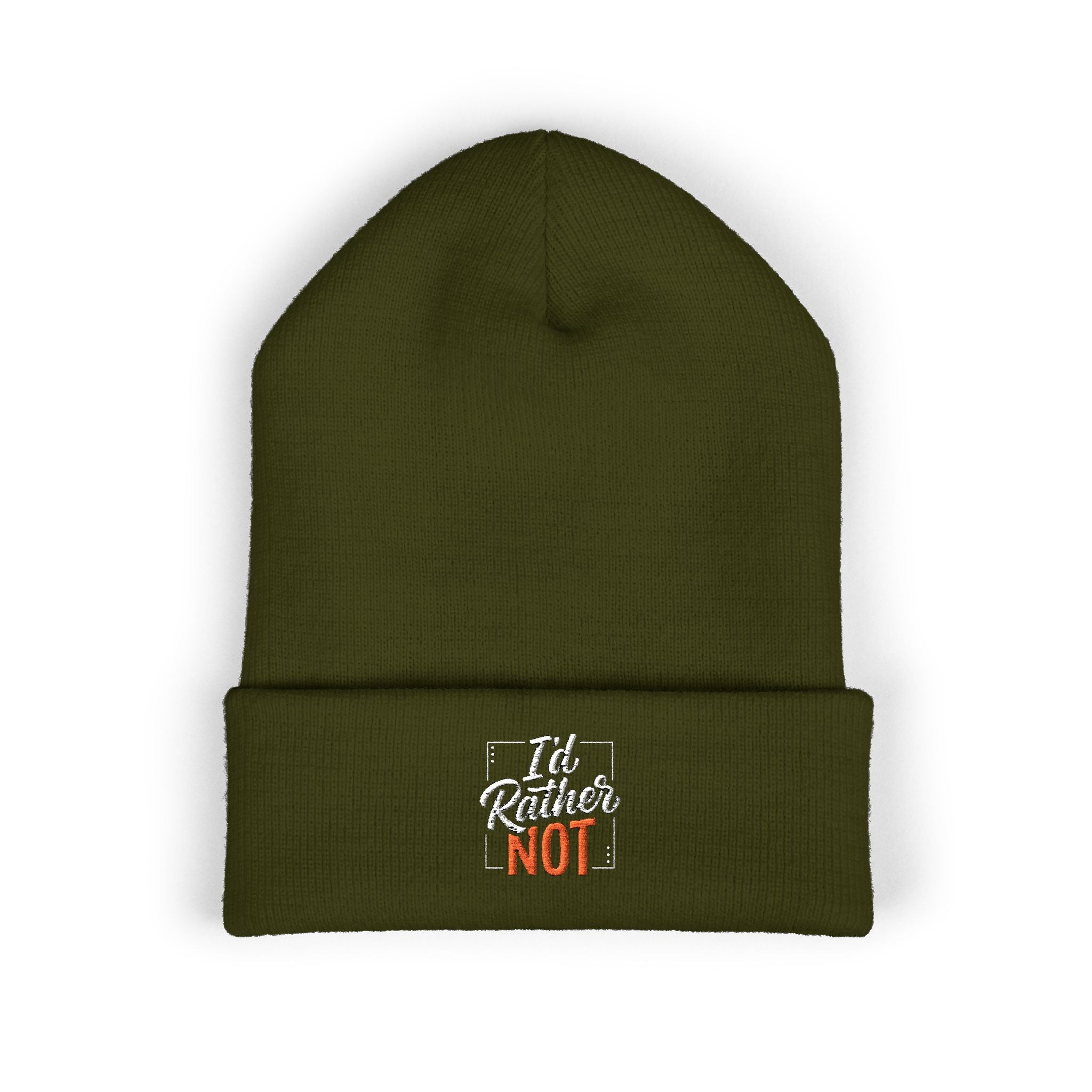 I'd Rather Not Classic Cuffed Beanie (Embroidery)