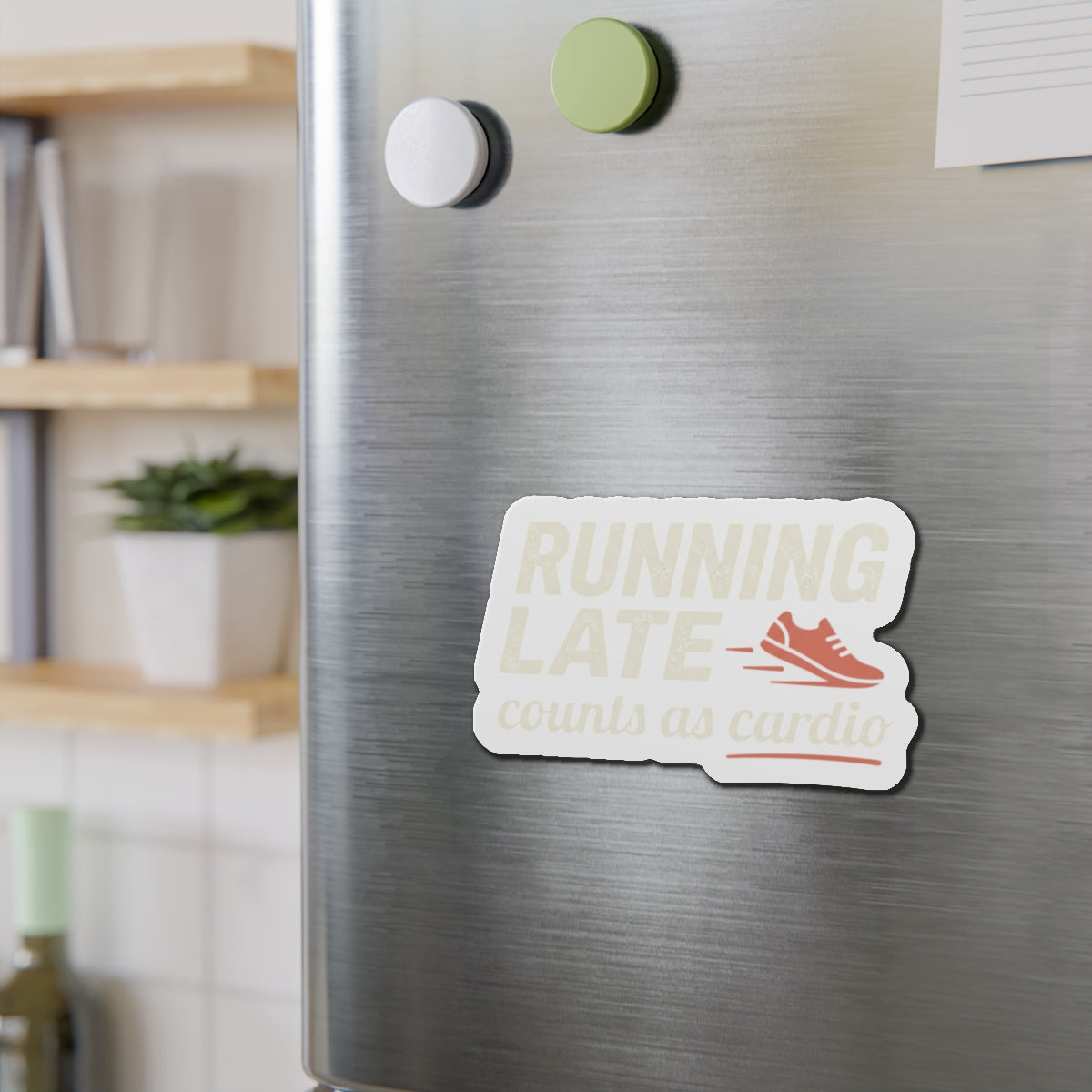 Running Late Counts as Cardio Die-Cut Magnets