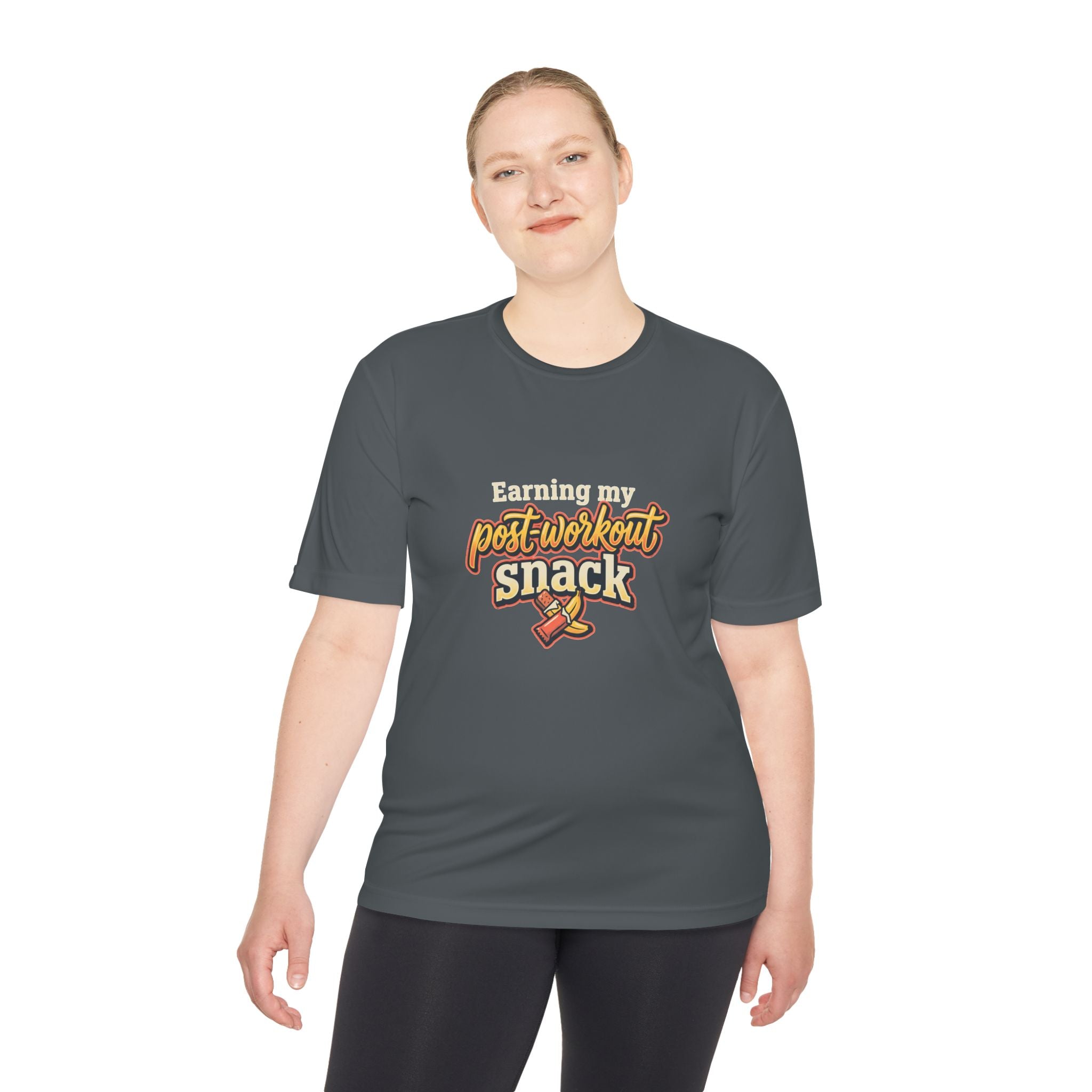 Earning My Post-Workout Snack Unisex Moisture Wicking Tee