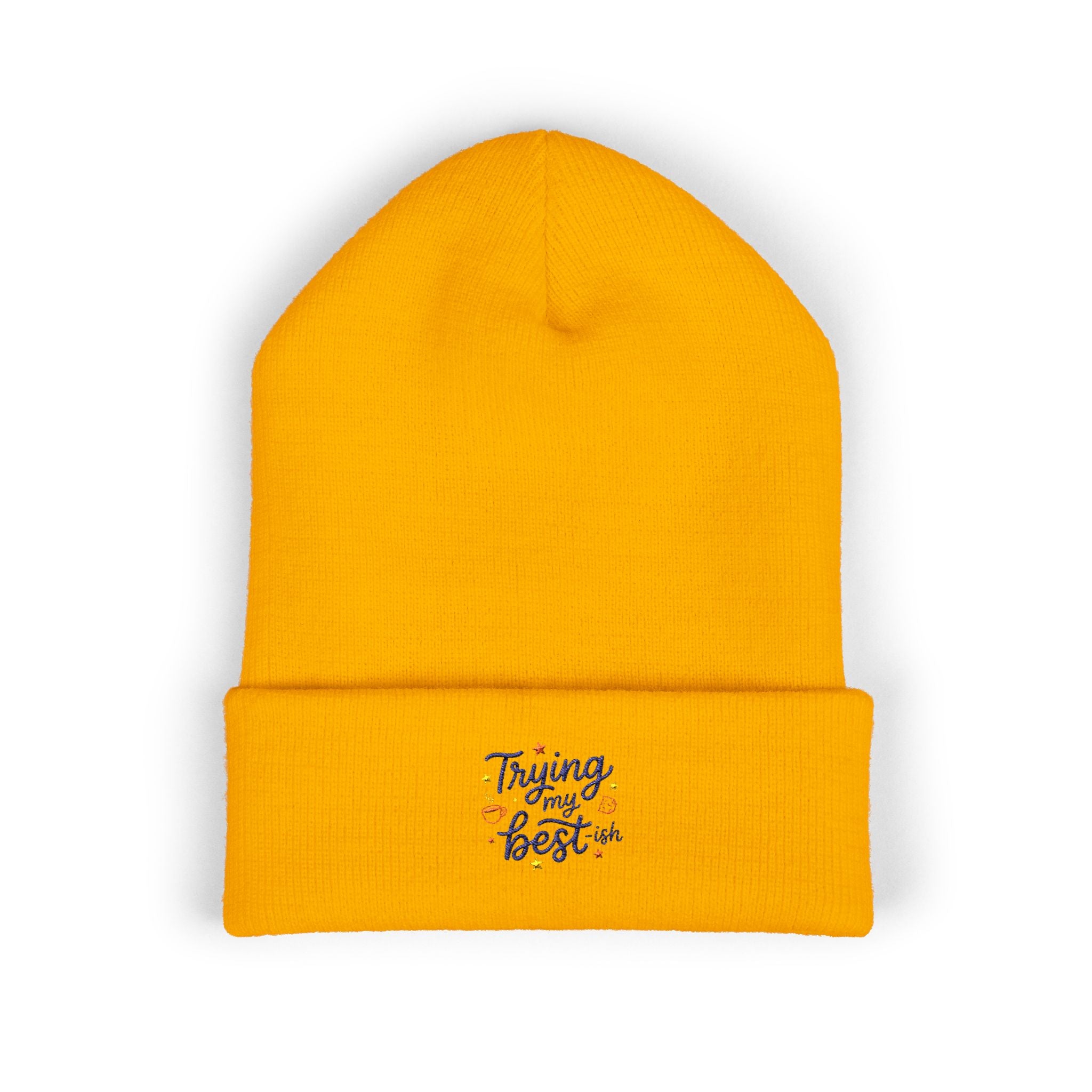 Trying My Best-ish Classic Cuffed Beanie (Embroidery)