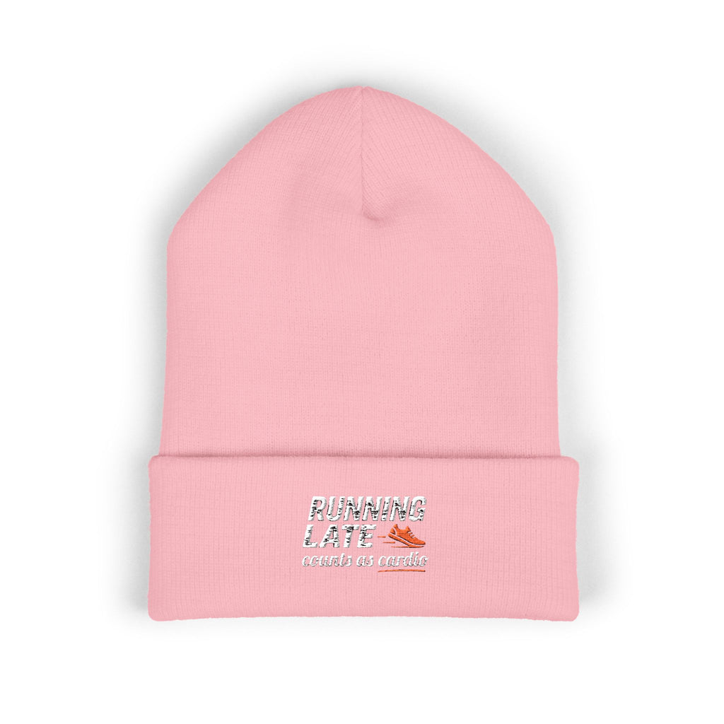 Running Late Counts as Cardio Classic Cuffed Beanie (Embroidery)