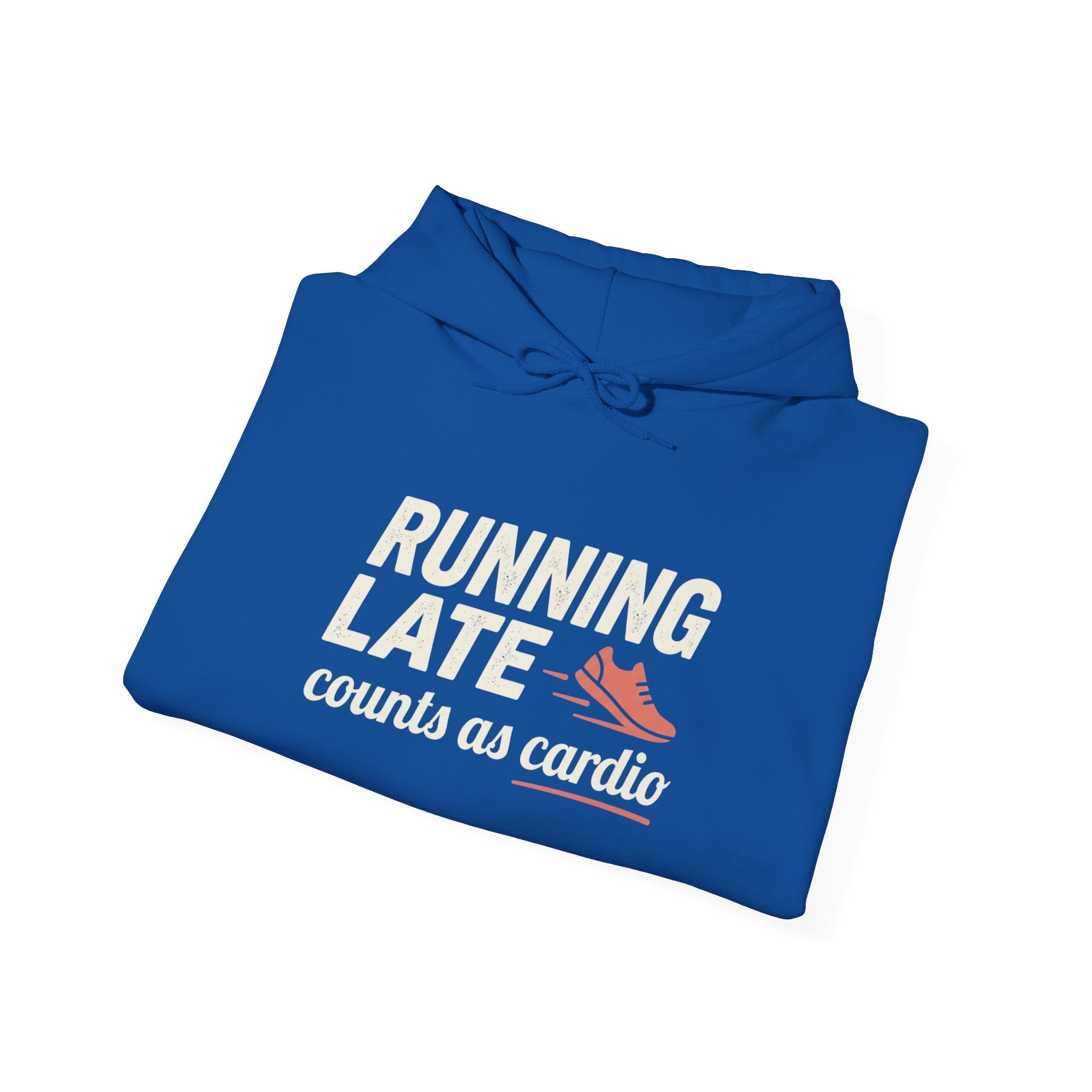 Running Late Counts as Cardio Unisex Heavy Blend™ Hooded Sweatshirt