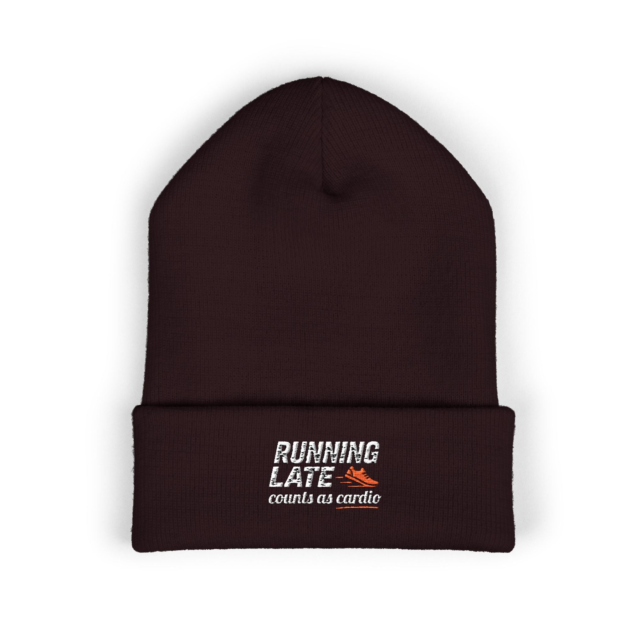 Running Late Counts as Cardio Classic Cuffed Beanie (Embroidery)