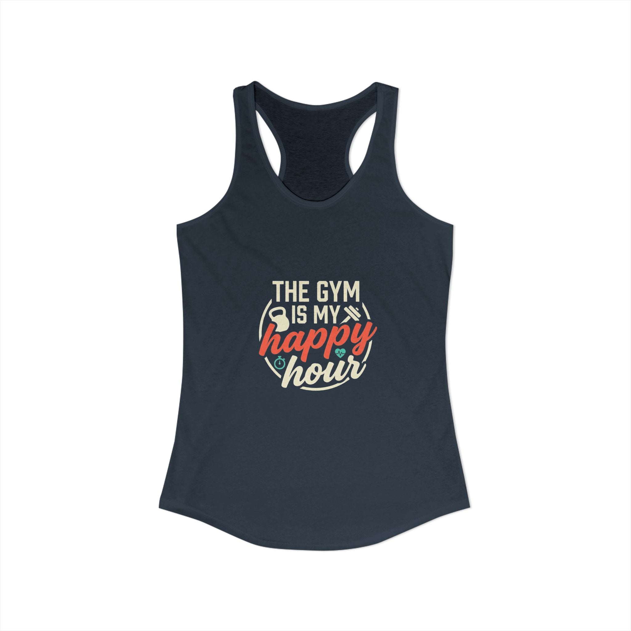 The Gym is My Happy Hour Women's Ideal Racerback Tank