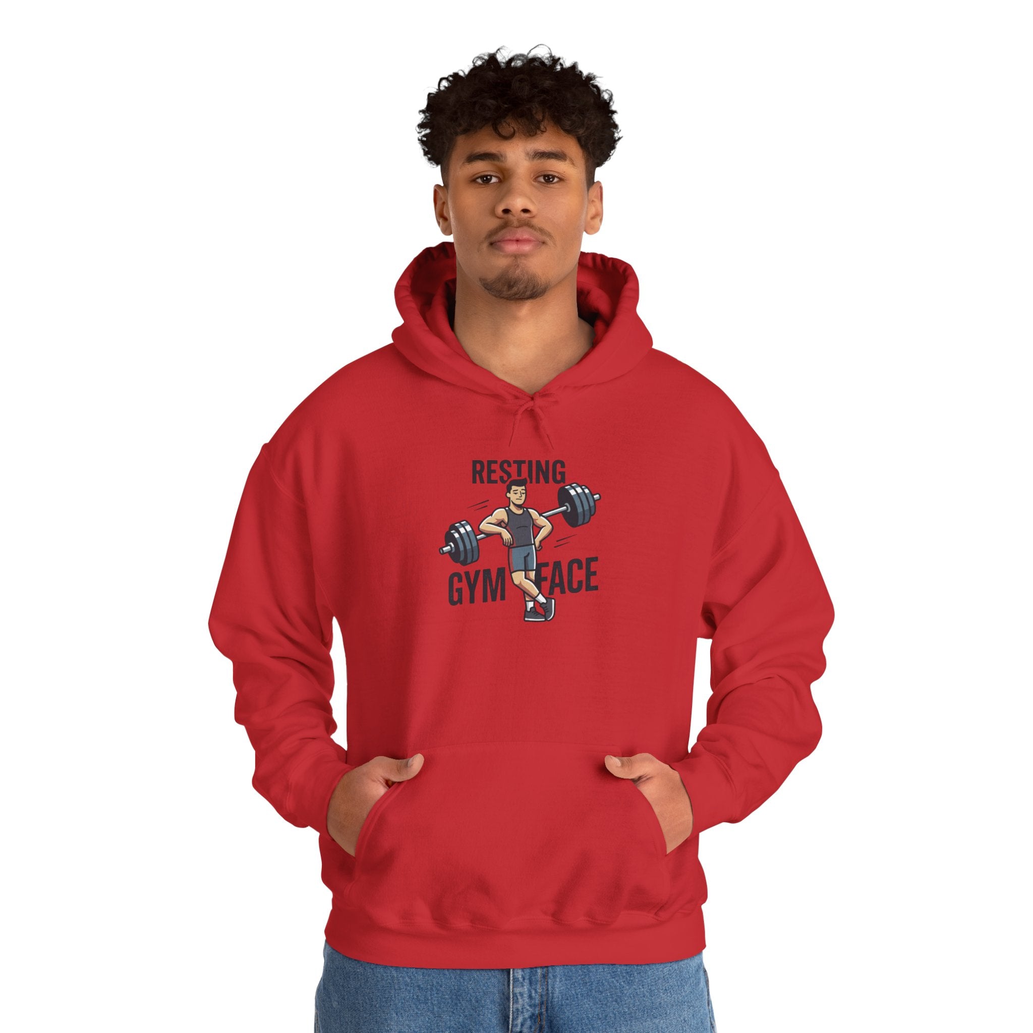 Resting Gym Face Unisex Heavy Blend™ Hooded Sweatshirt