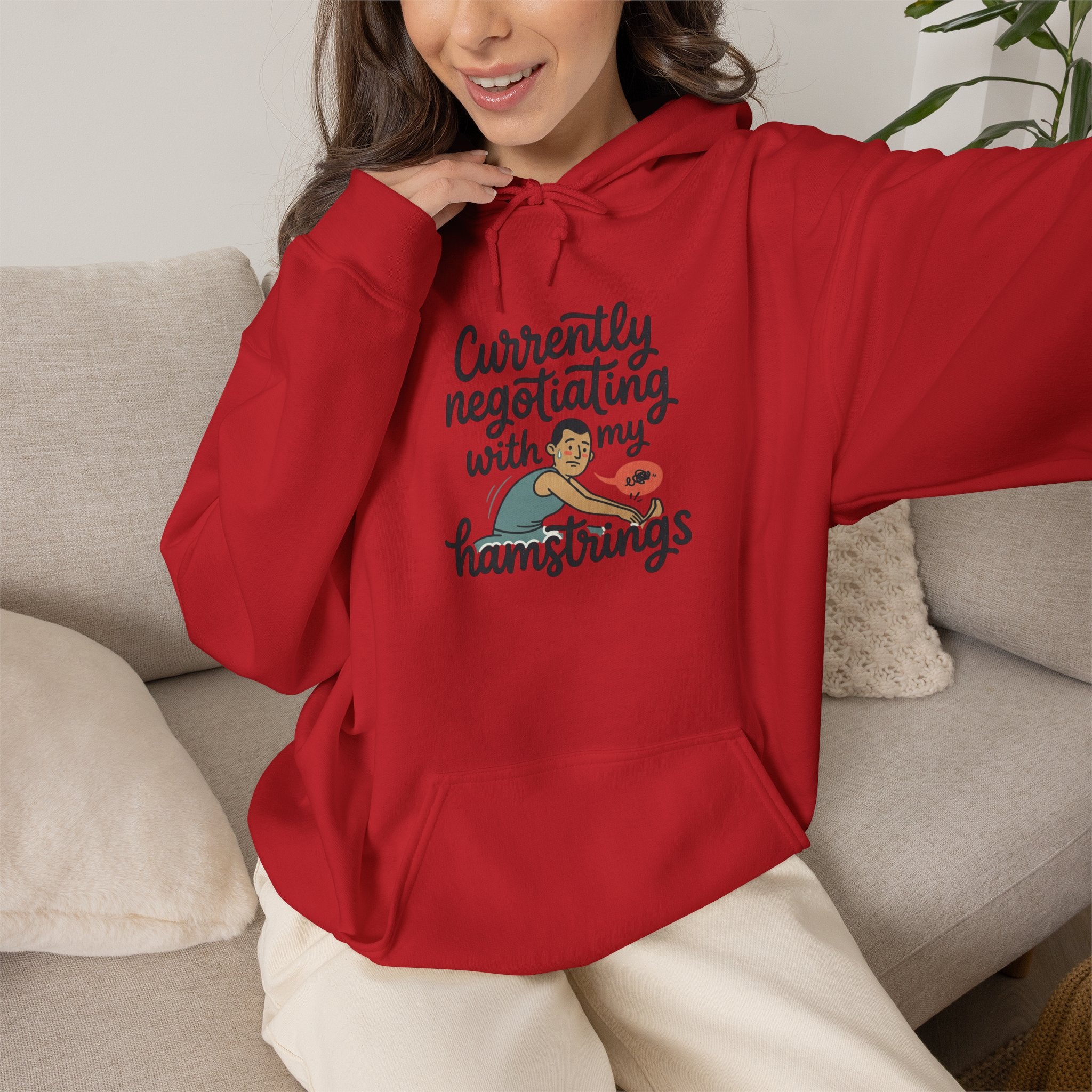Currently Negotiating with my Hamstrings Unisex Heavy Blend™ Hooded Sweatshirt