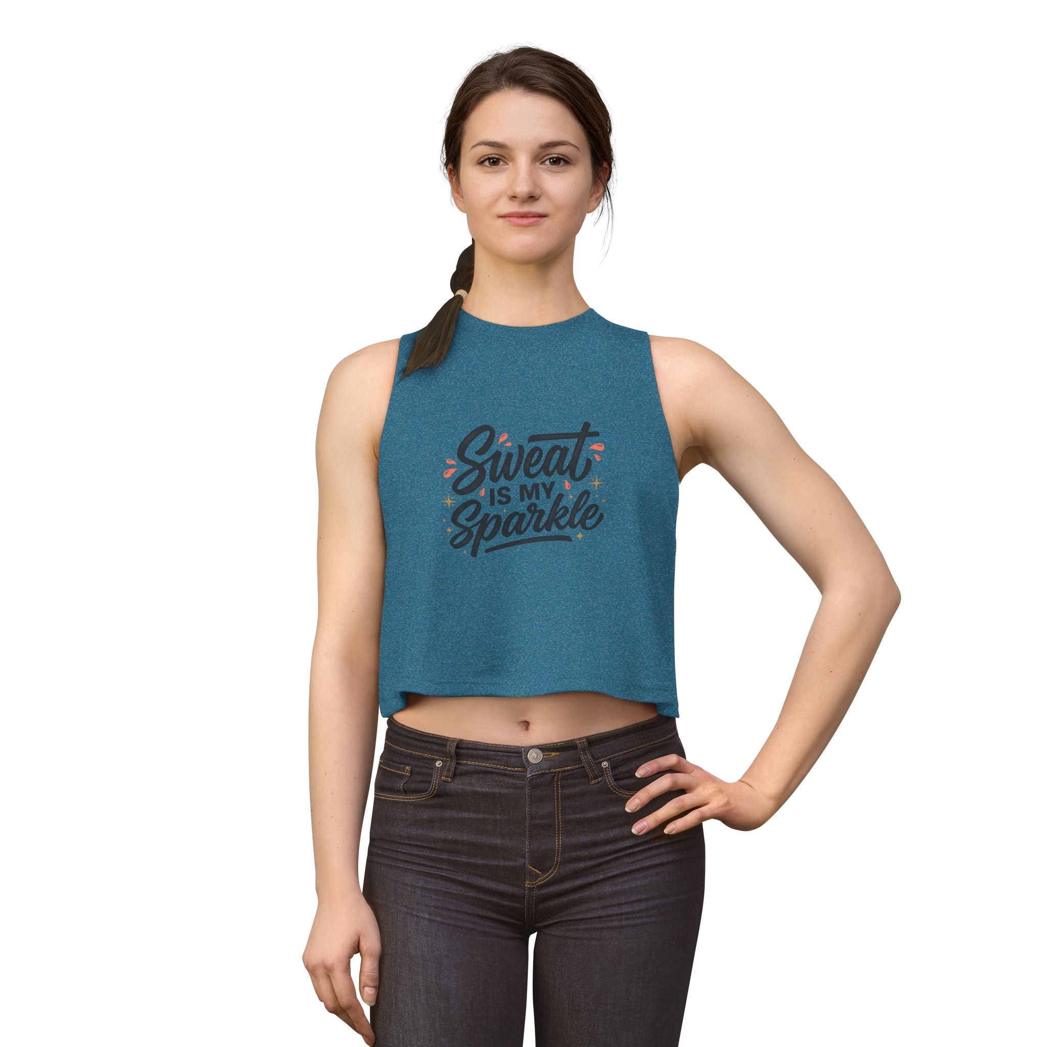 Sweat is My Sparkle Women's Crop Top