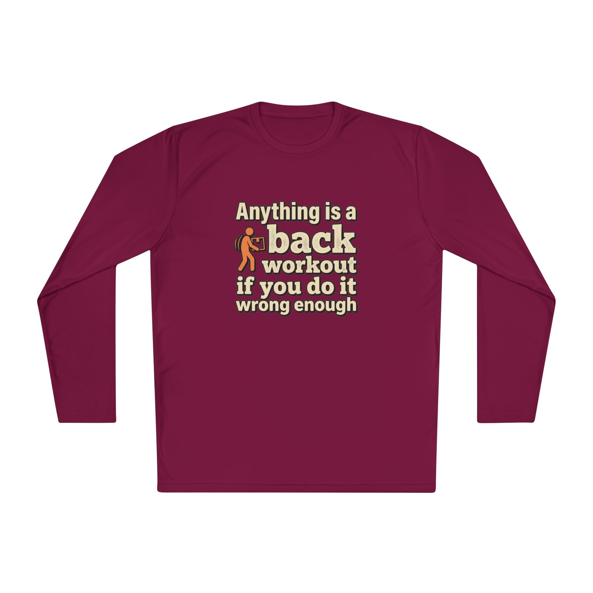 Anything is a Back Workout Unisex Lightweight Long Sleeve Tee