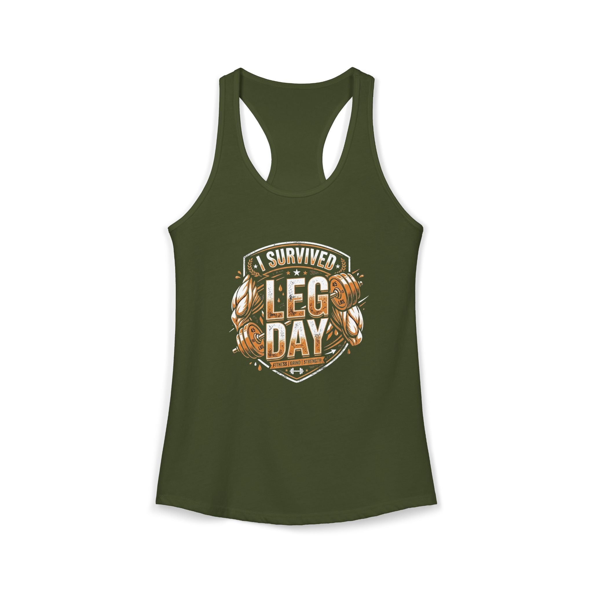 I Survived Leg Day Women's Ideal Racerback Tank