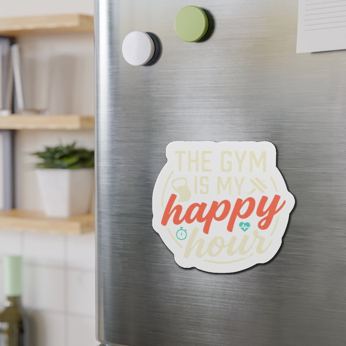The Gym is My Happy Hour Die-Cut Magnets