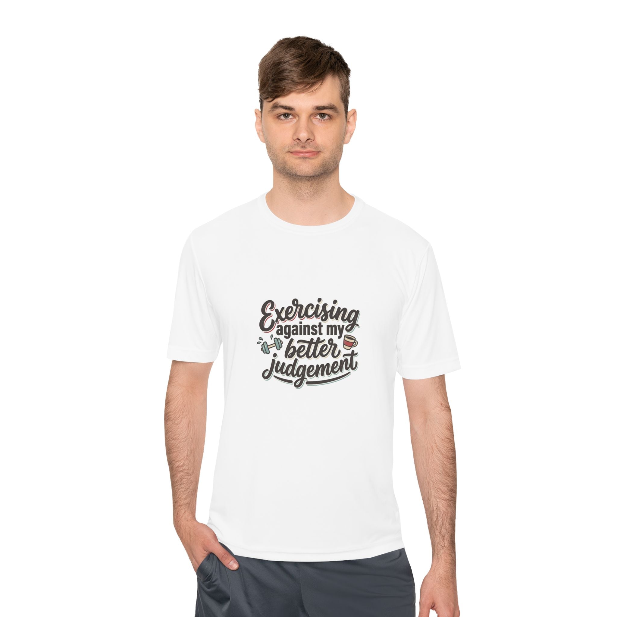 Exercising Against My Better Judgement Unisex Moisture Wicking Tee