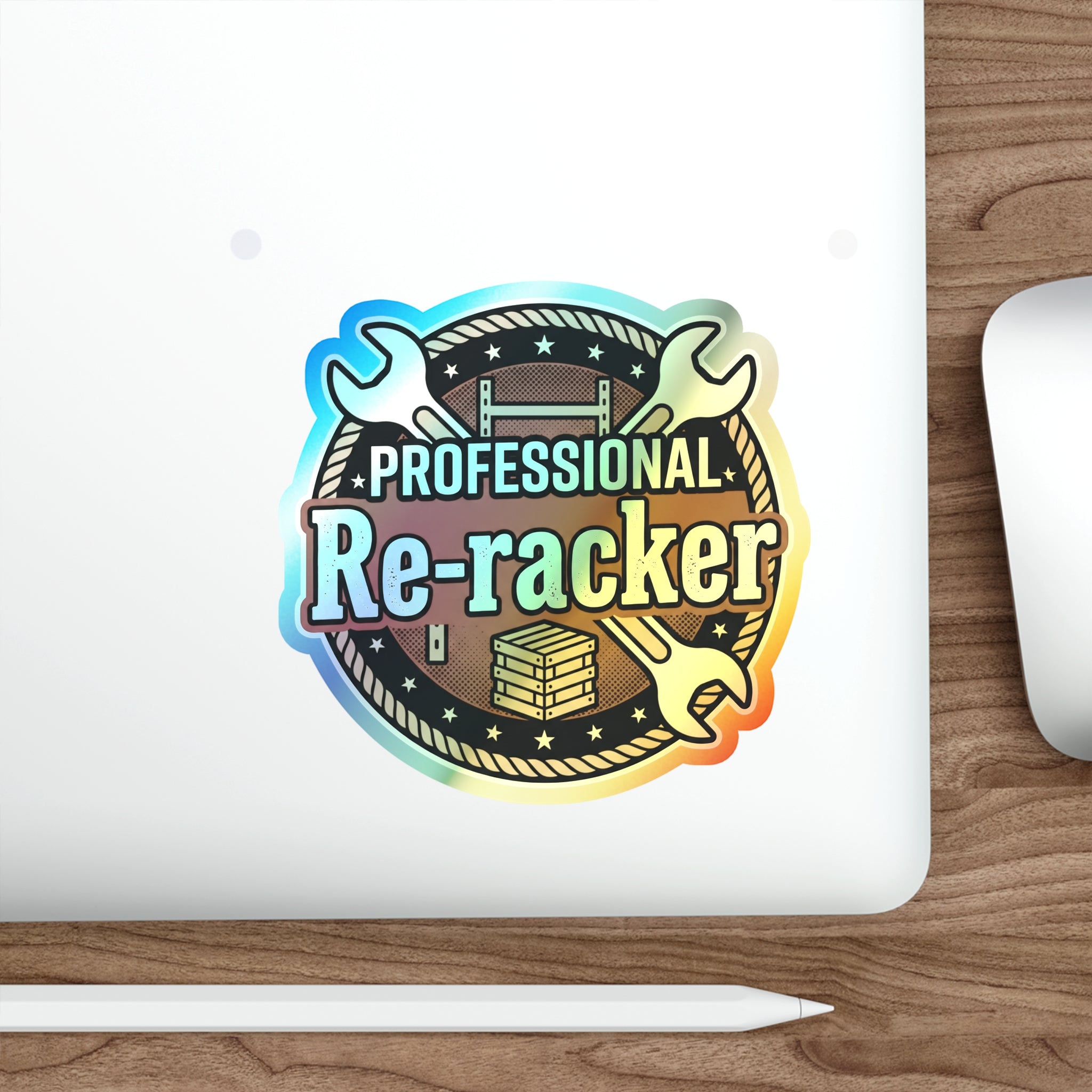 Professional Re-Racker Holographic Die-cut Stickers