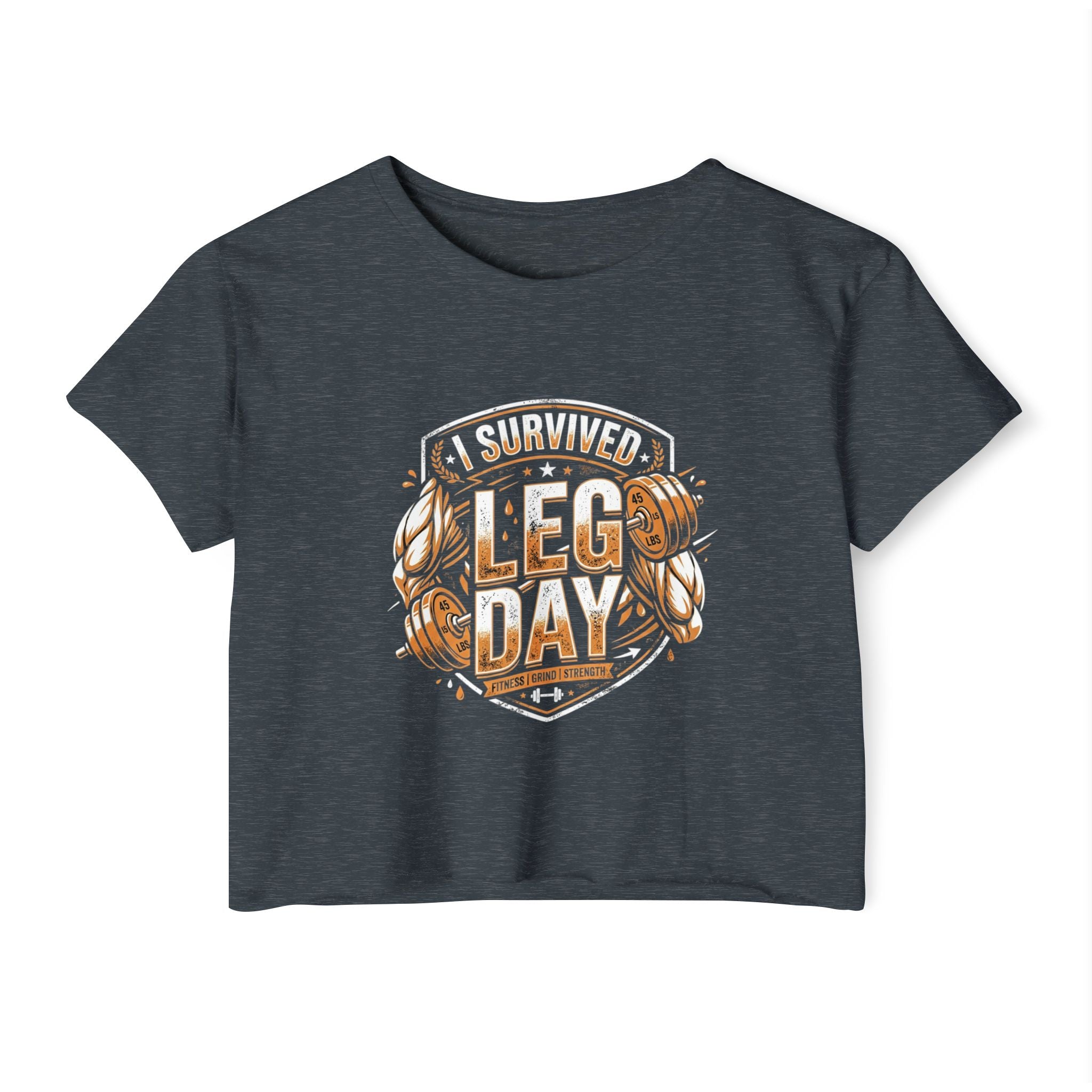 I Survived Leg Day Women's Festival Crop Top