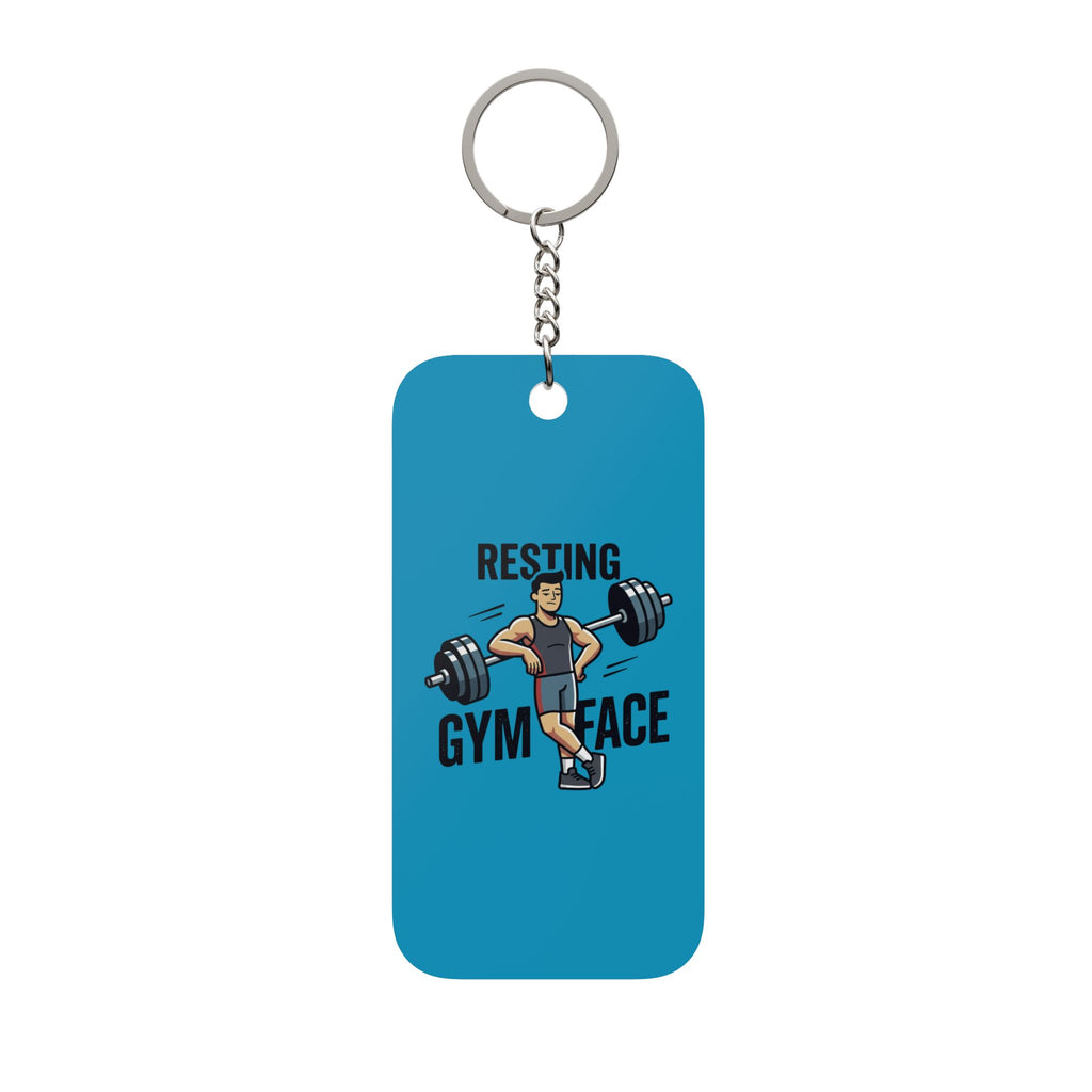 Resting Gym Face Double-Sided Keychain Charm