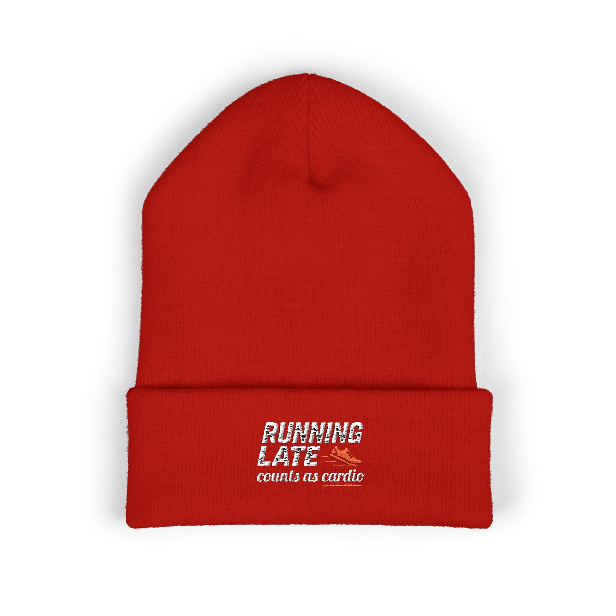 Running Late Counts as Cardio Classic Cuffed Beanie (Embroidery)