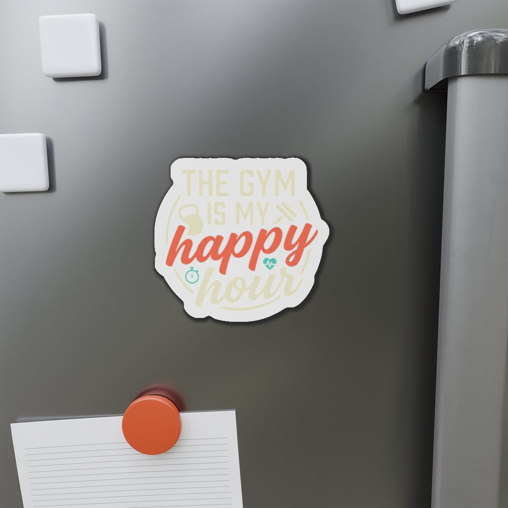 The Gym is My Happy Hour Die-Cut Magnets