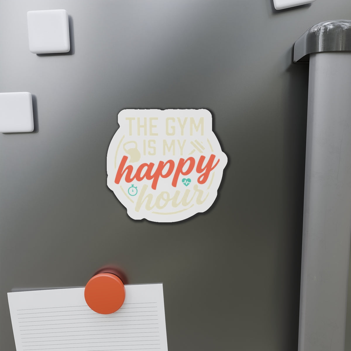 The Gym is My Happy Hour Die-Cut Magnets