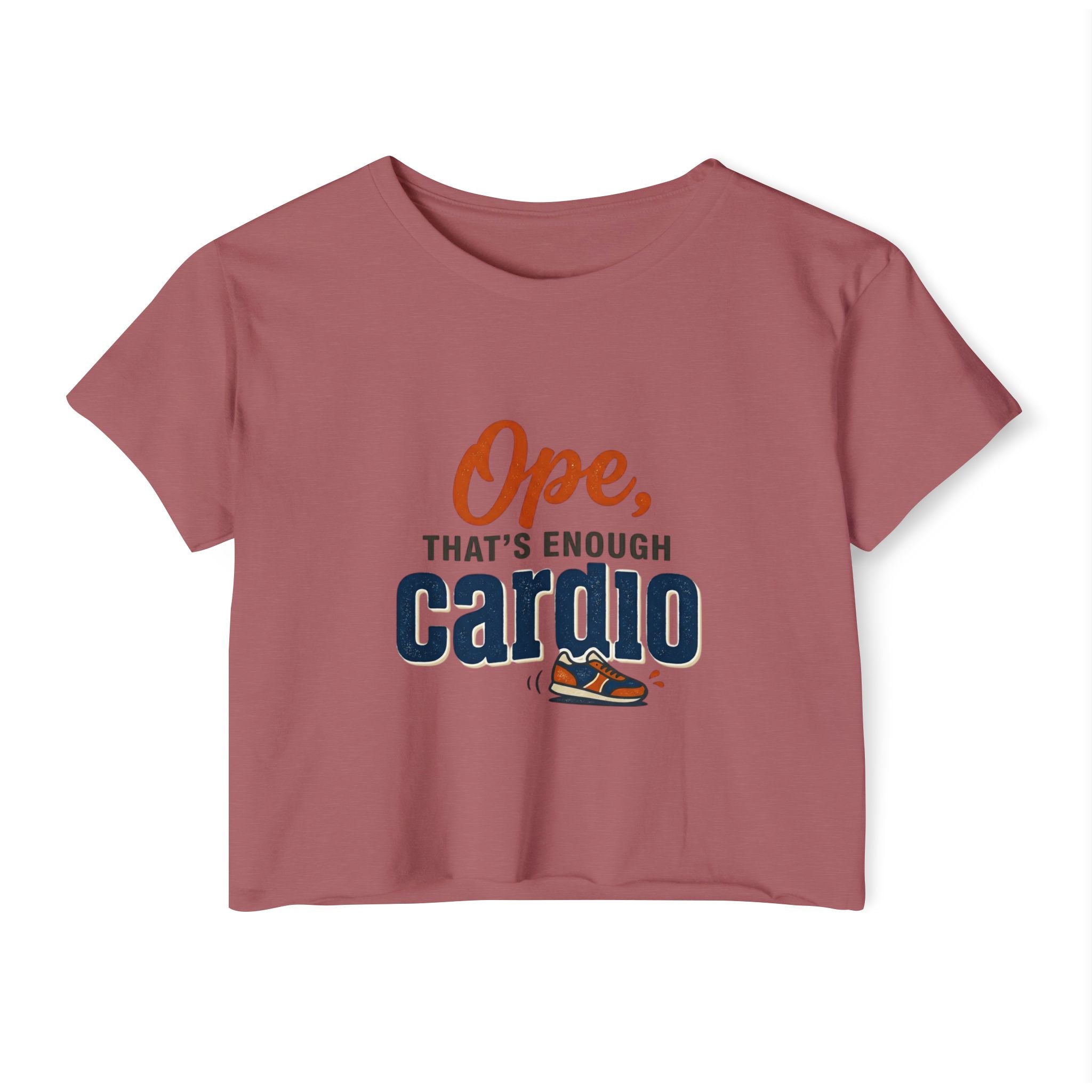 Ope, That's Enough Cardio Women's Festival Crop Top