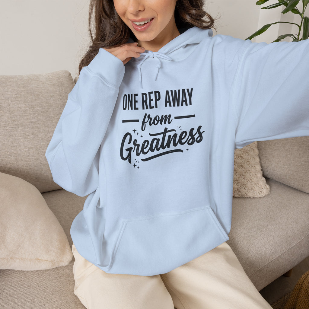 One Rep Away From Greatness Unisex Heavy Blend™ Hooded Sweatshirt