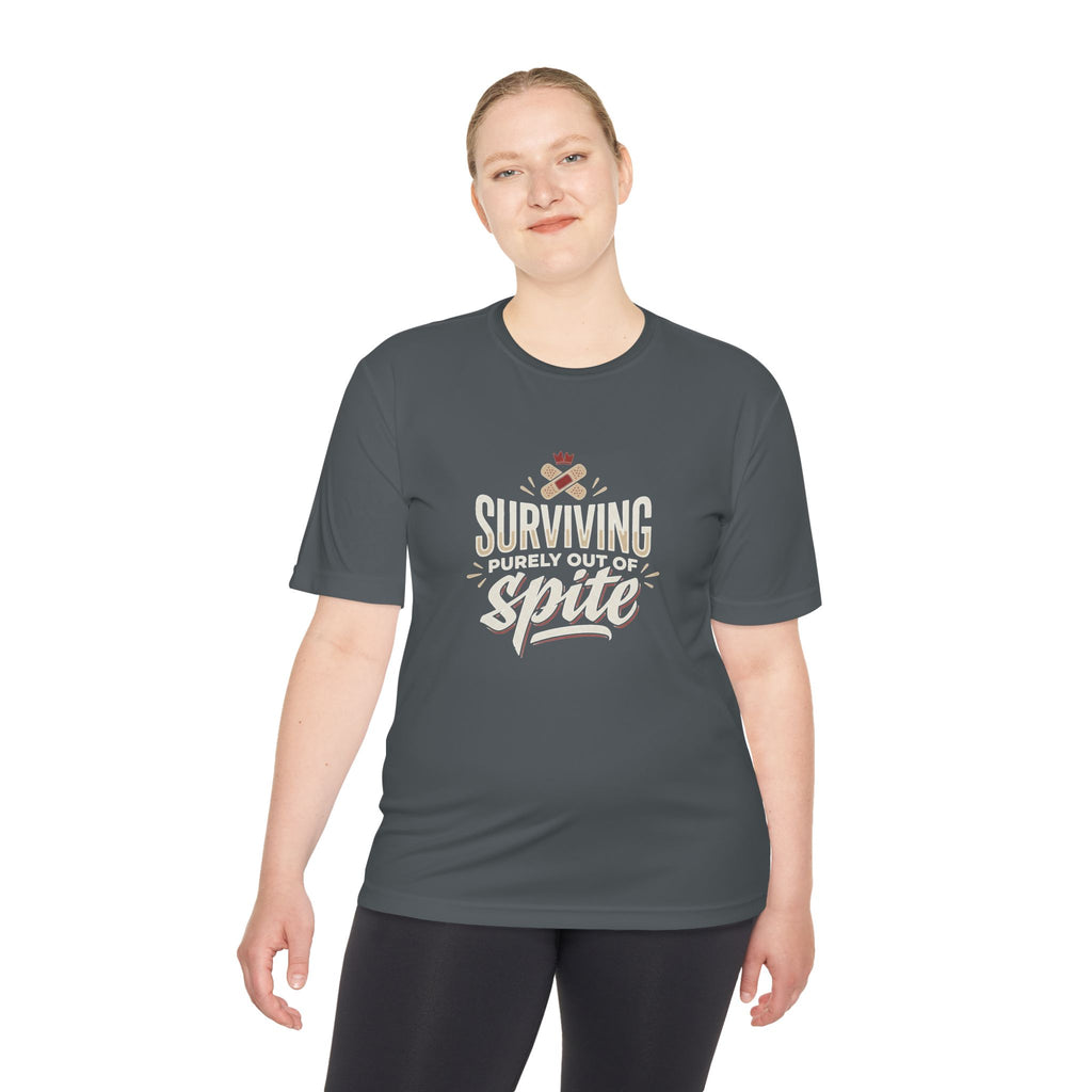 Surviving Purely Out of Spite Unisex Moisture Wicking Tee