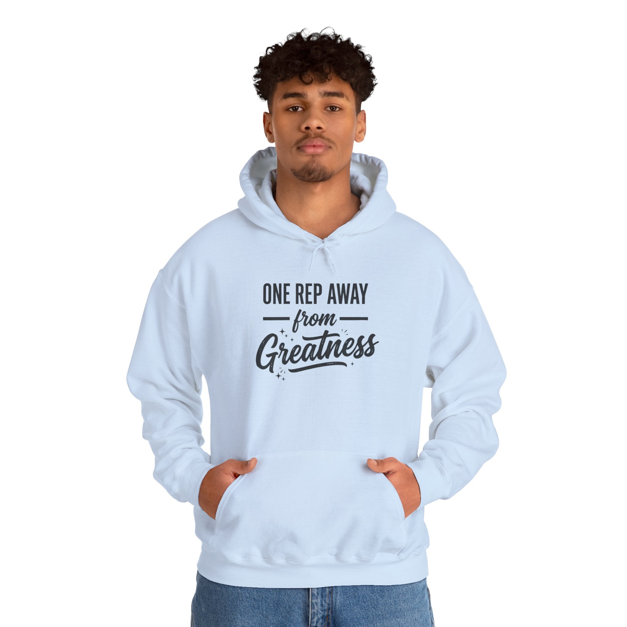 One Rep Away From Greatness Unisex Heavy Blend™ Hooded Sweatshirt