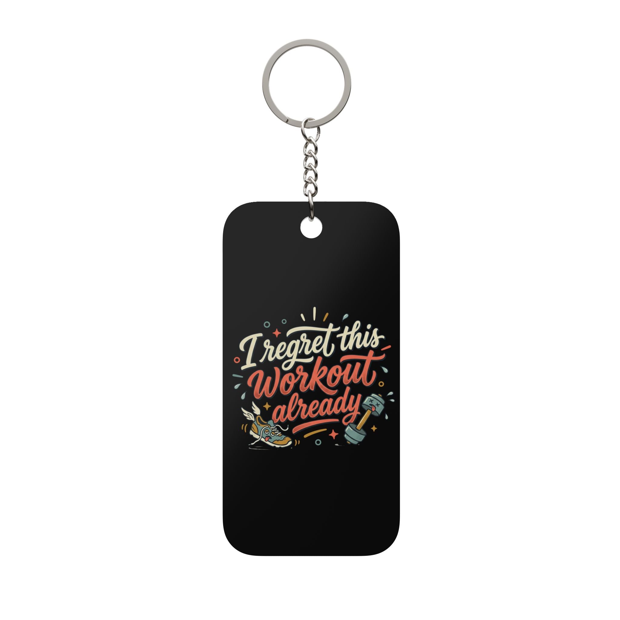 I Regret This Workout Already Double-Sided Keychain Charm