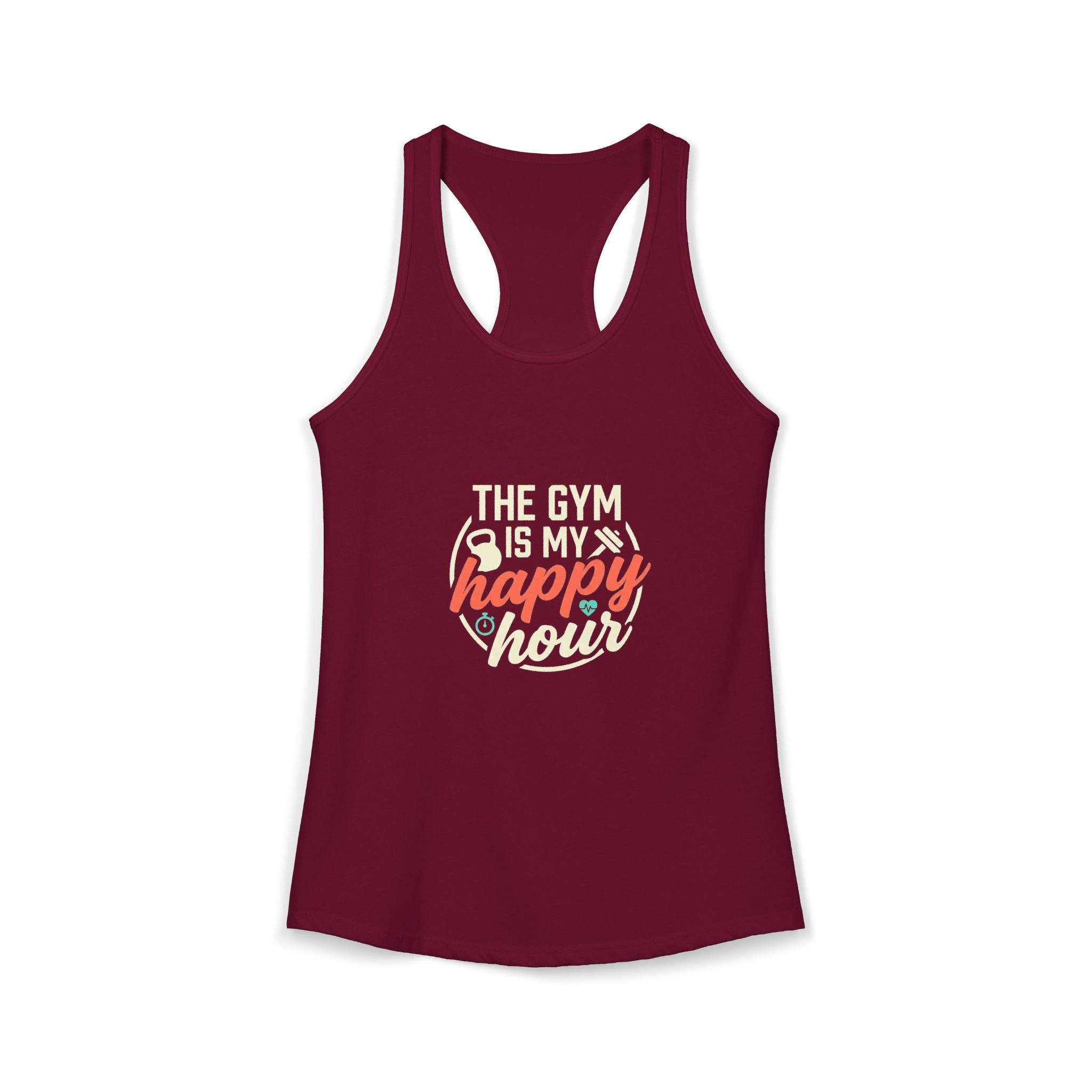 The Gym is My Happy Hour Women's Ideal Racerback Tank