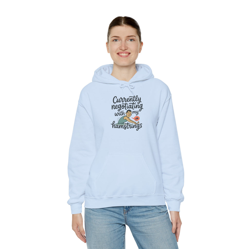 Currently Negotiating with my Hamstrings Unisex Heavy Blend™ Hooded Sweatshirt
