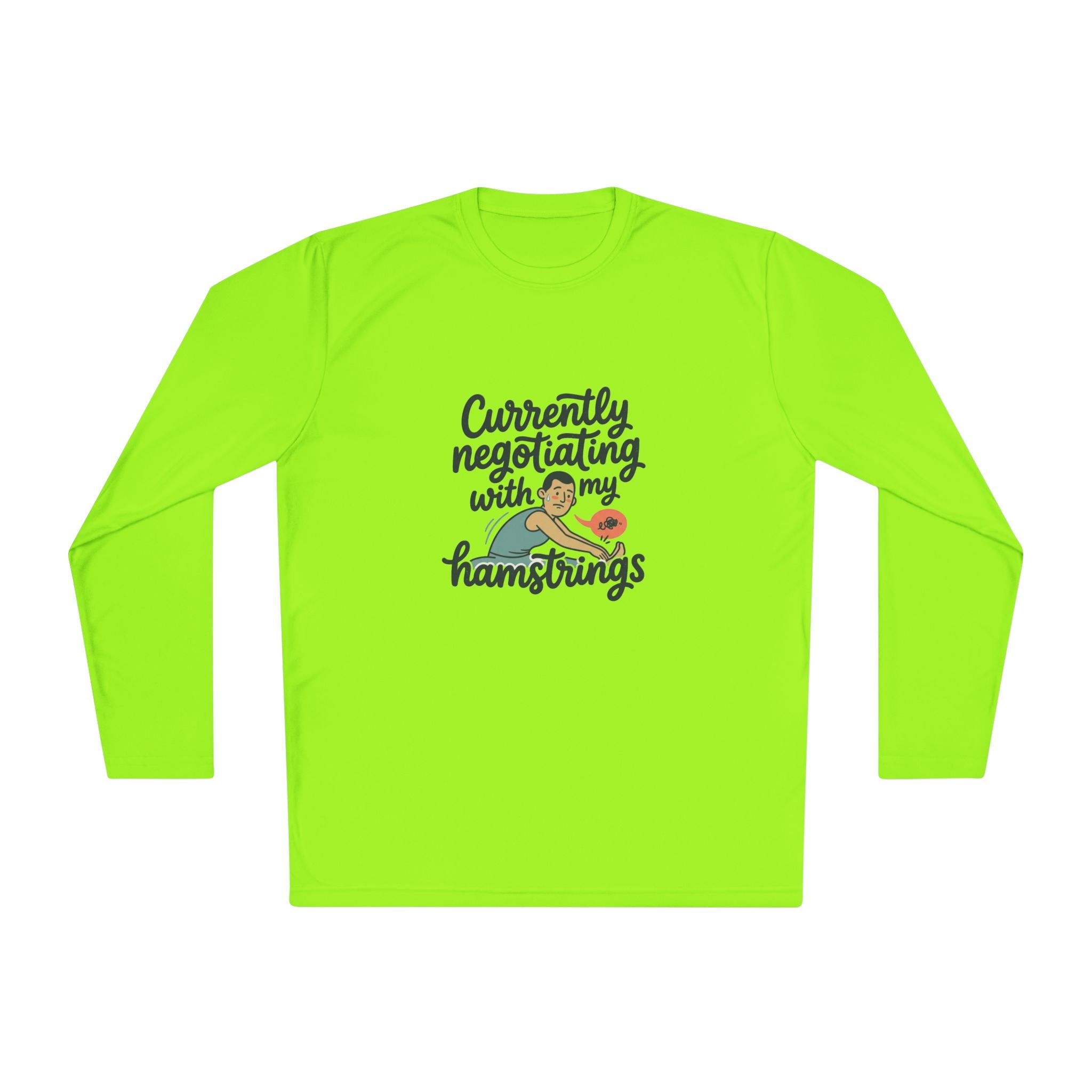 Currently Negotiating with my Hamstrings Unisex Lightweight Long Sleeve Tee
