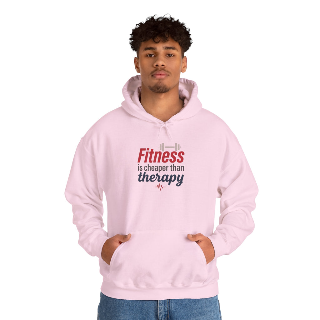 Fitness is Cheaper than Therapy Unisex Heavy Blend™ Hooded Sweatshirt