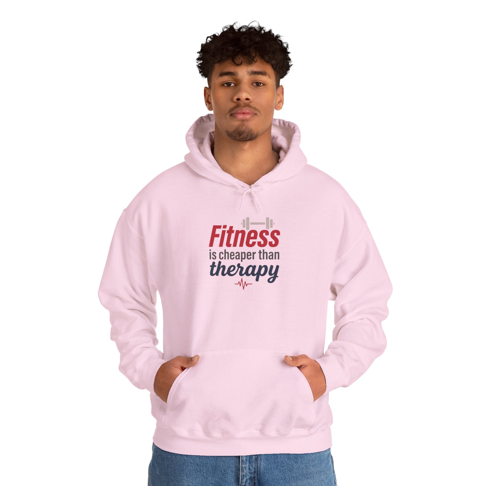 Fitness is Cheaper than Therapy Unisex Heavy Blend™ Hooded Sweatshirt