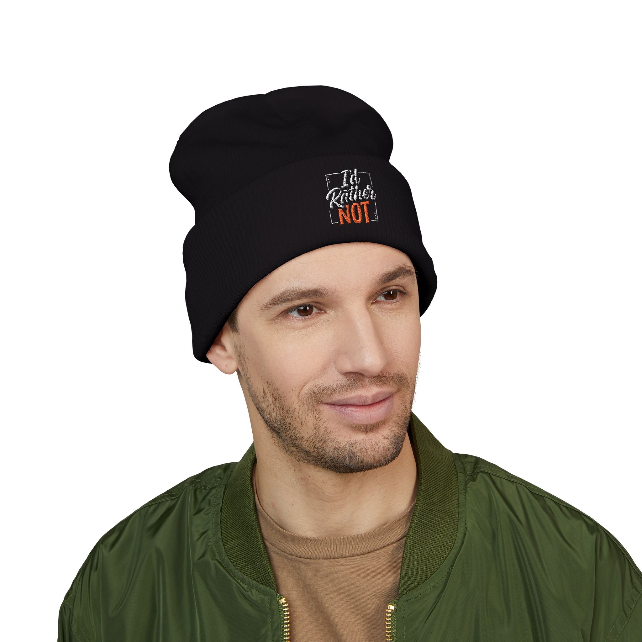 I'd Rather Not Classic Cuffed Beanie (Embroidery)
