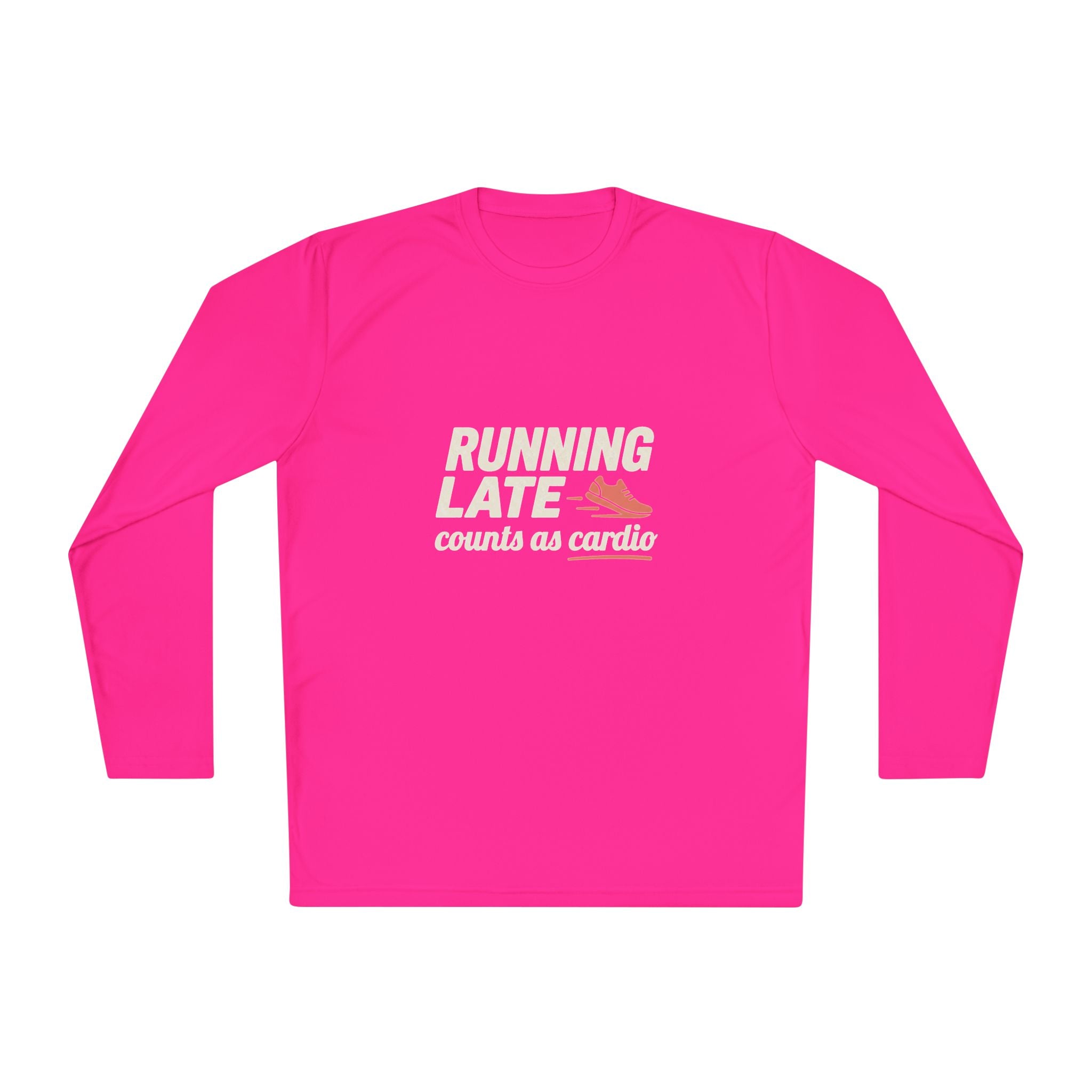 Running Late Counts as Cardio Unisex Lightweight Long Sleeve Tee