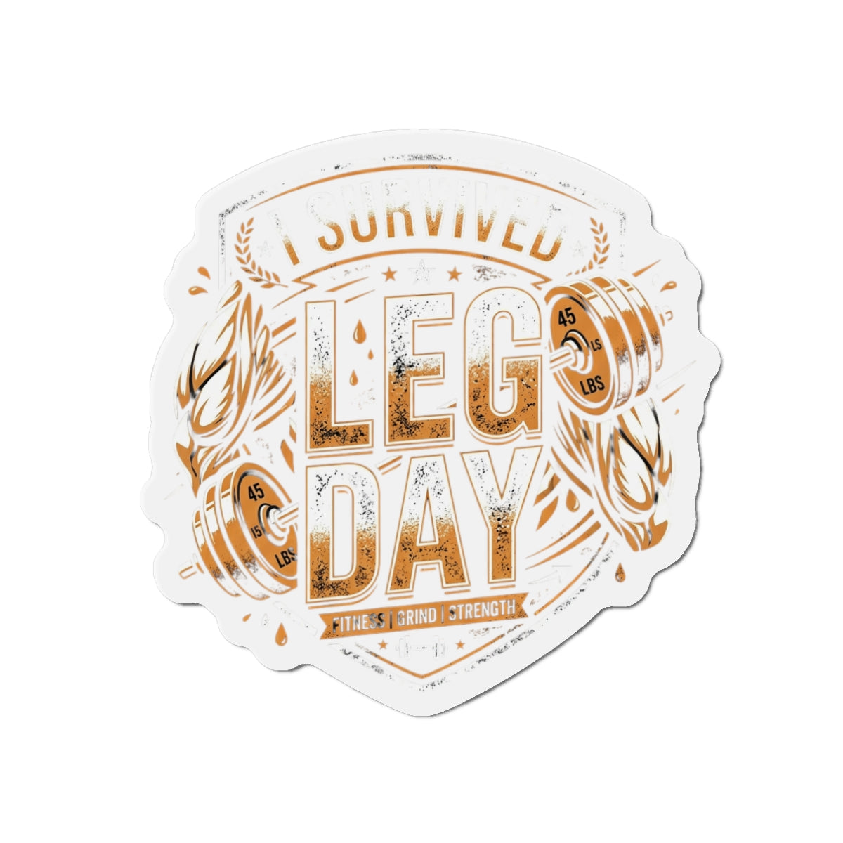 I Survived Leg Day Die-Cut Magnets