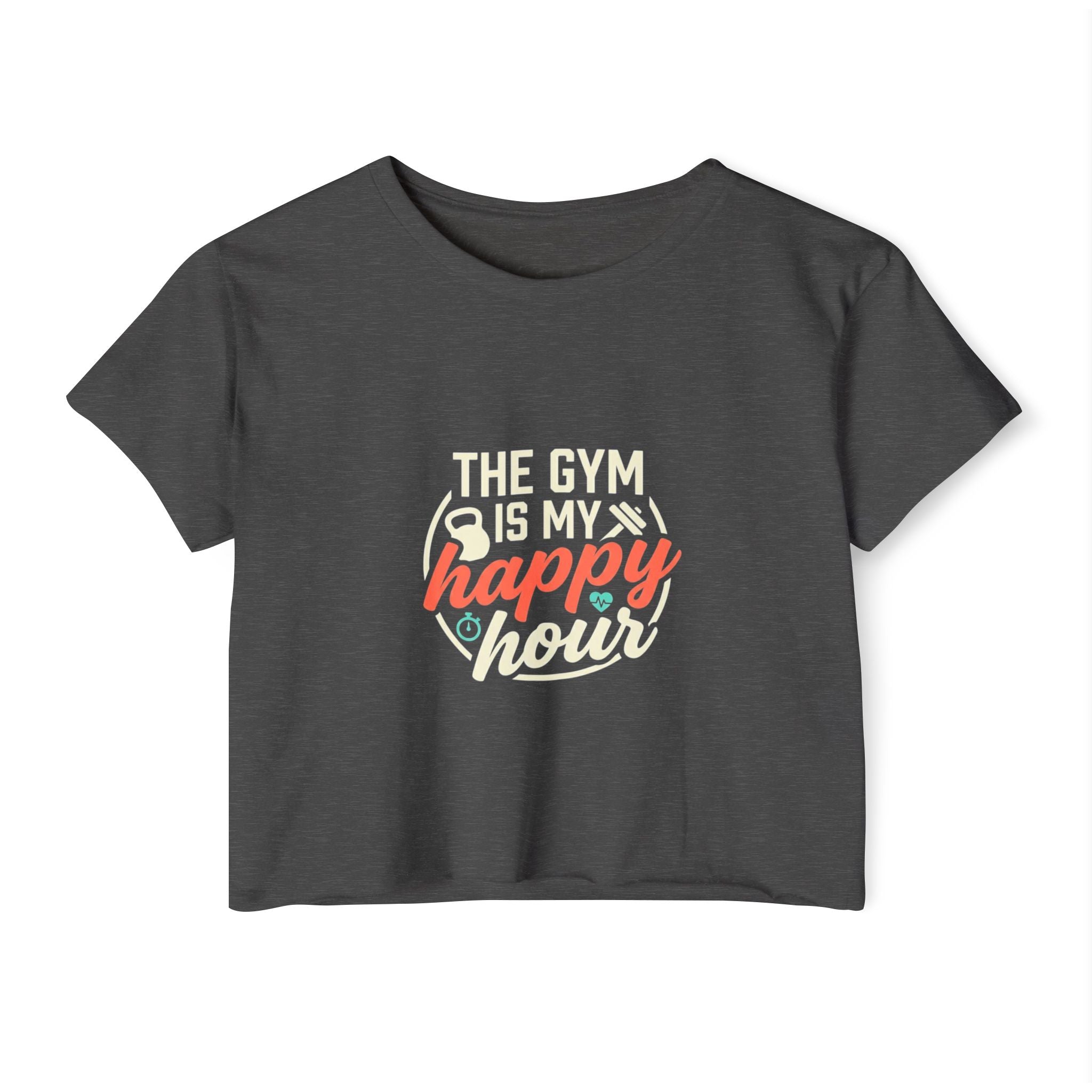 The Gym is My Happy Hour Women's Festival Crop Top