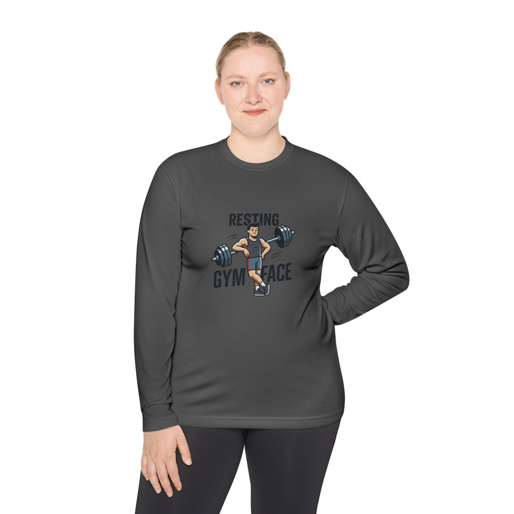 Resting Gym Face Unisex Lightweight Long Sleeve Tee