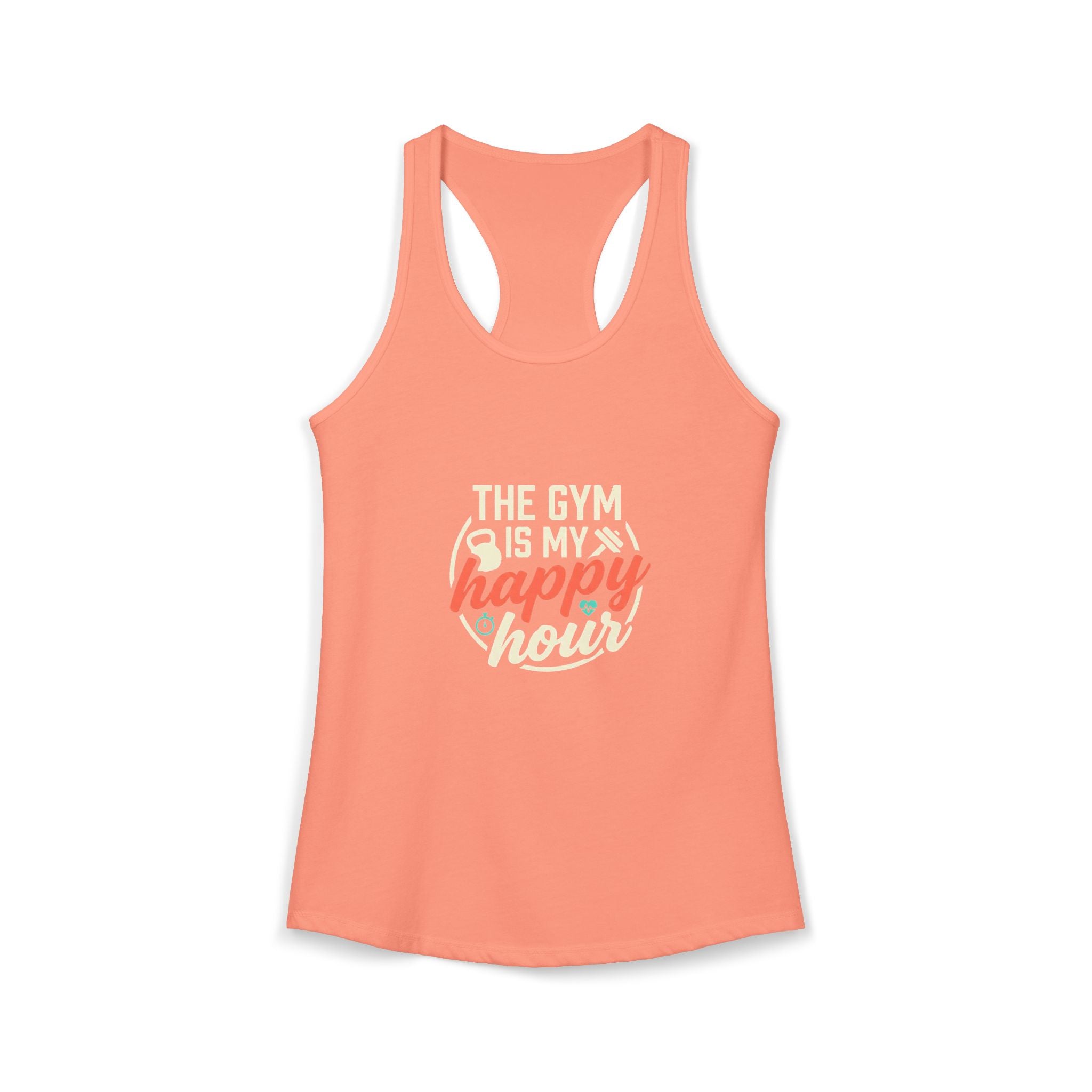 The Gym is My Happy Hour Women's Ideal Racerback Tank