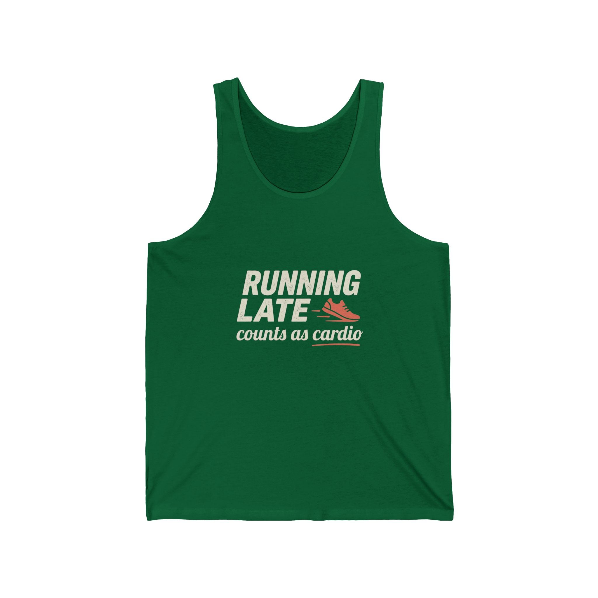 Running Late Counts as Cardio Unisex Jersey Tank