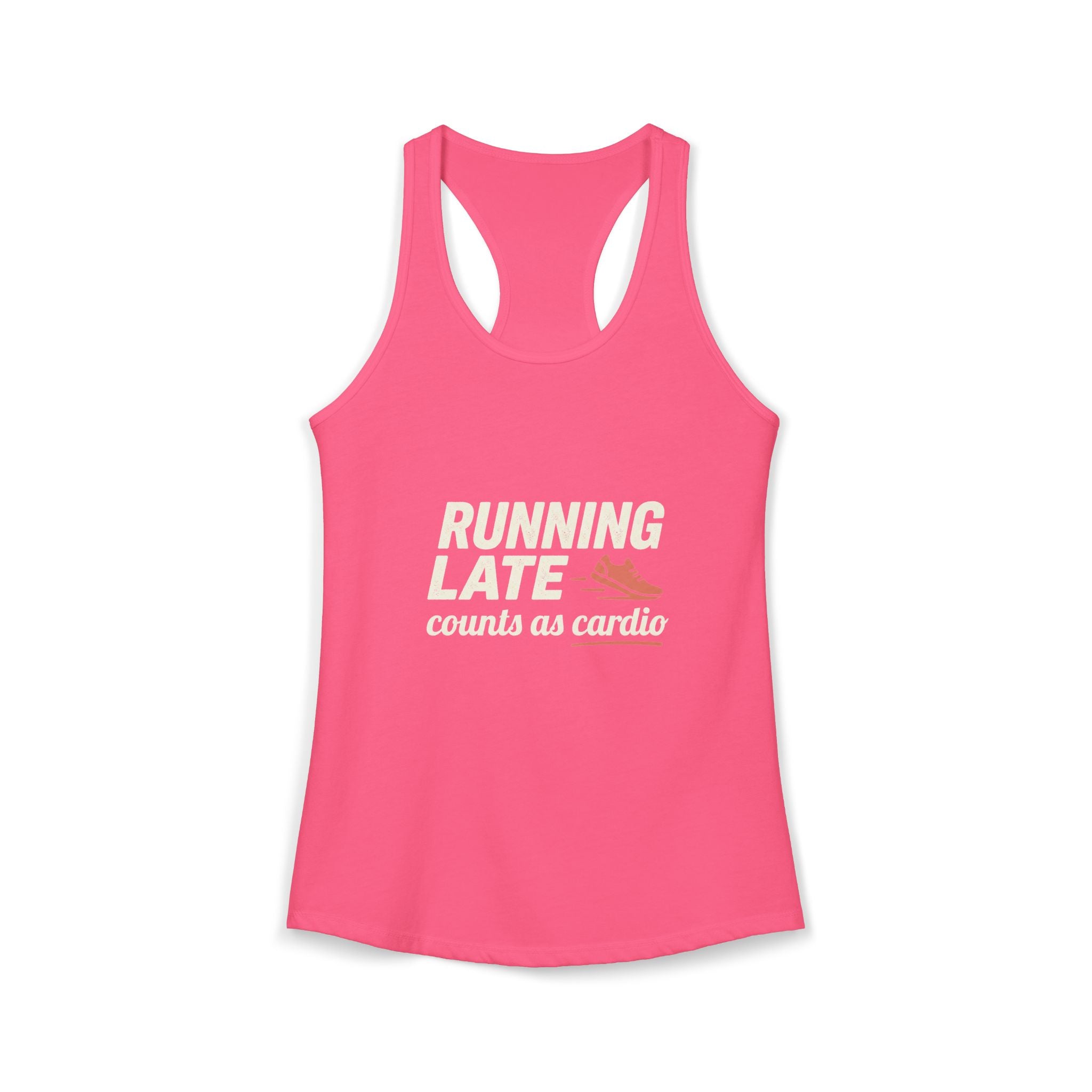 Running Late Counts as Cardio Women's Ideal Racerback Tank